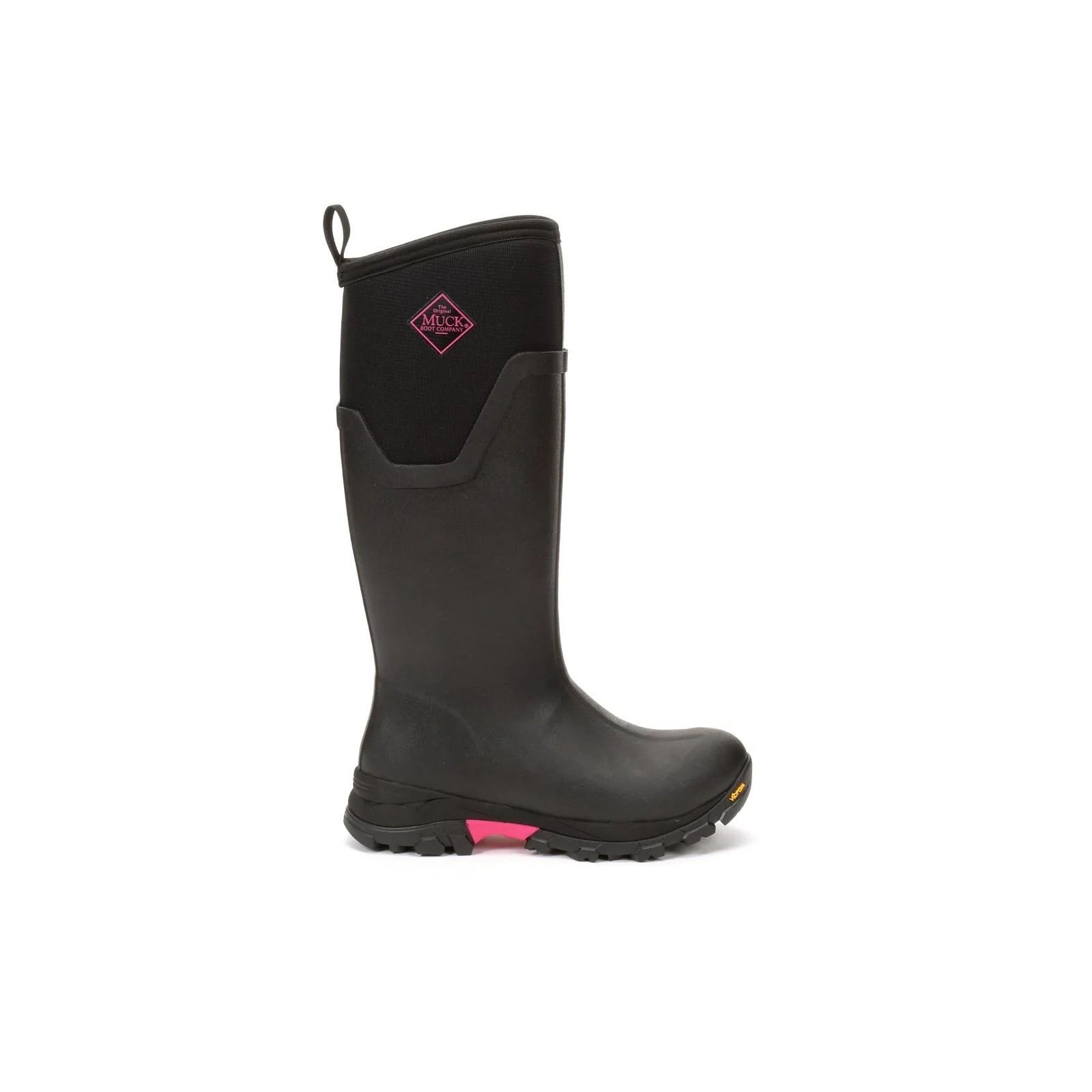 Muck Boots Women's Arctic Ice Tall Wellingtons in Black/Hot Pink - Image 5