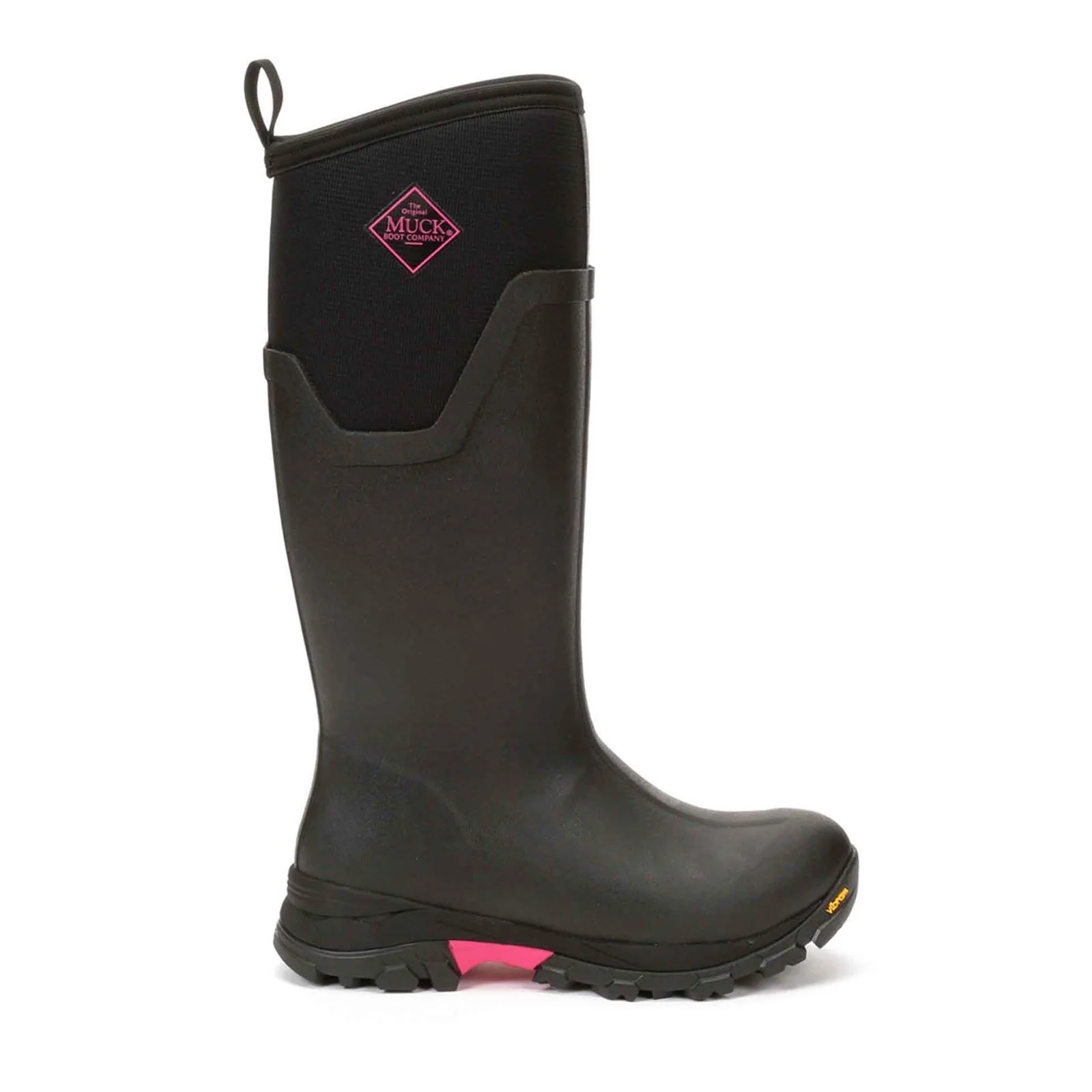 Muck Boots Women's Arctic Ice Tall Wellingtons in Black/Hot Pink - Image 8