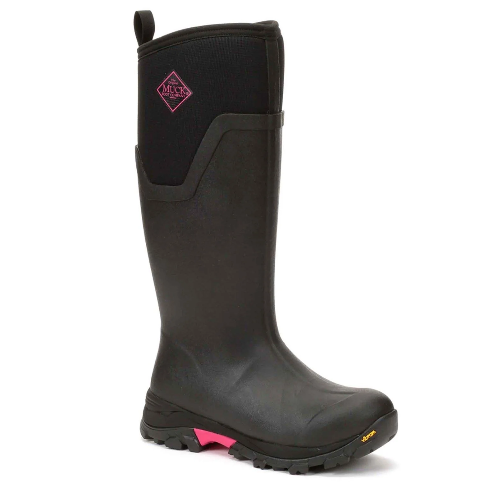 Muck Boots Women's Arctic Ice Tall Wellingtons in Black/Hot Pink - Image 9