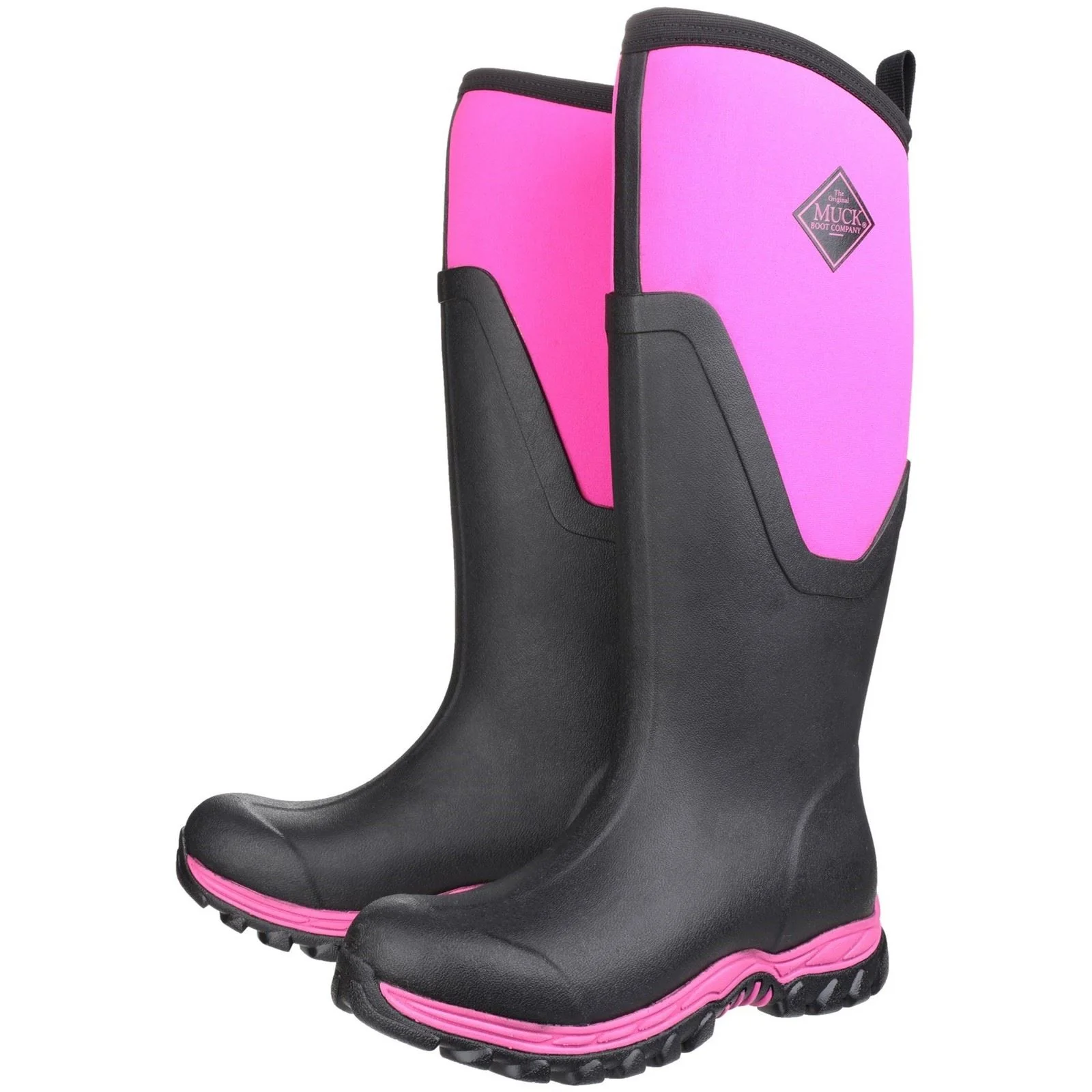 Muck Boots Women's MB Arctic Sport II Tall Wellingtons in Black/Pink - Image 6