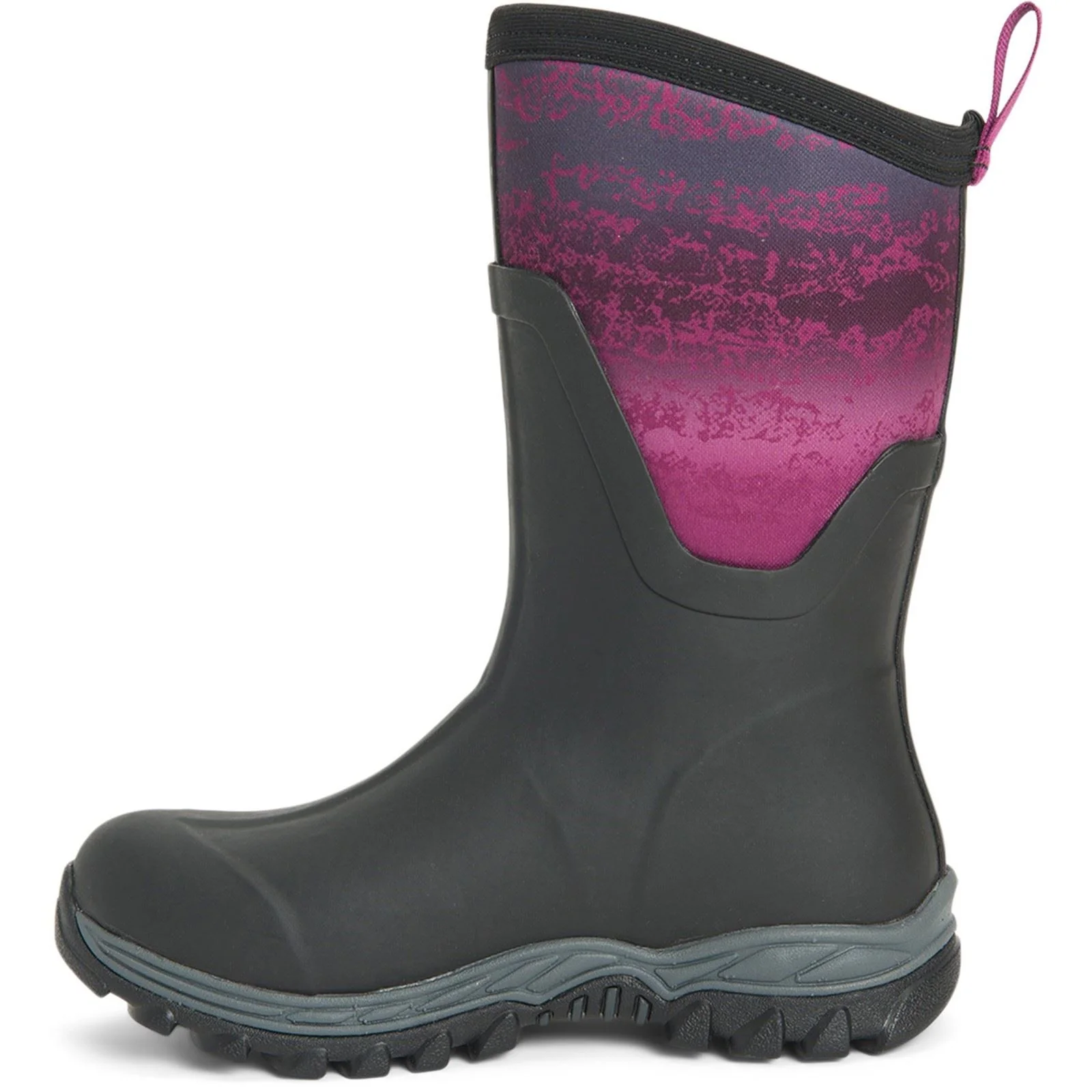 Muck Boots Women's Arctic Sport Mid Wellington Boots in Black/Magenta - Image 7