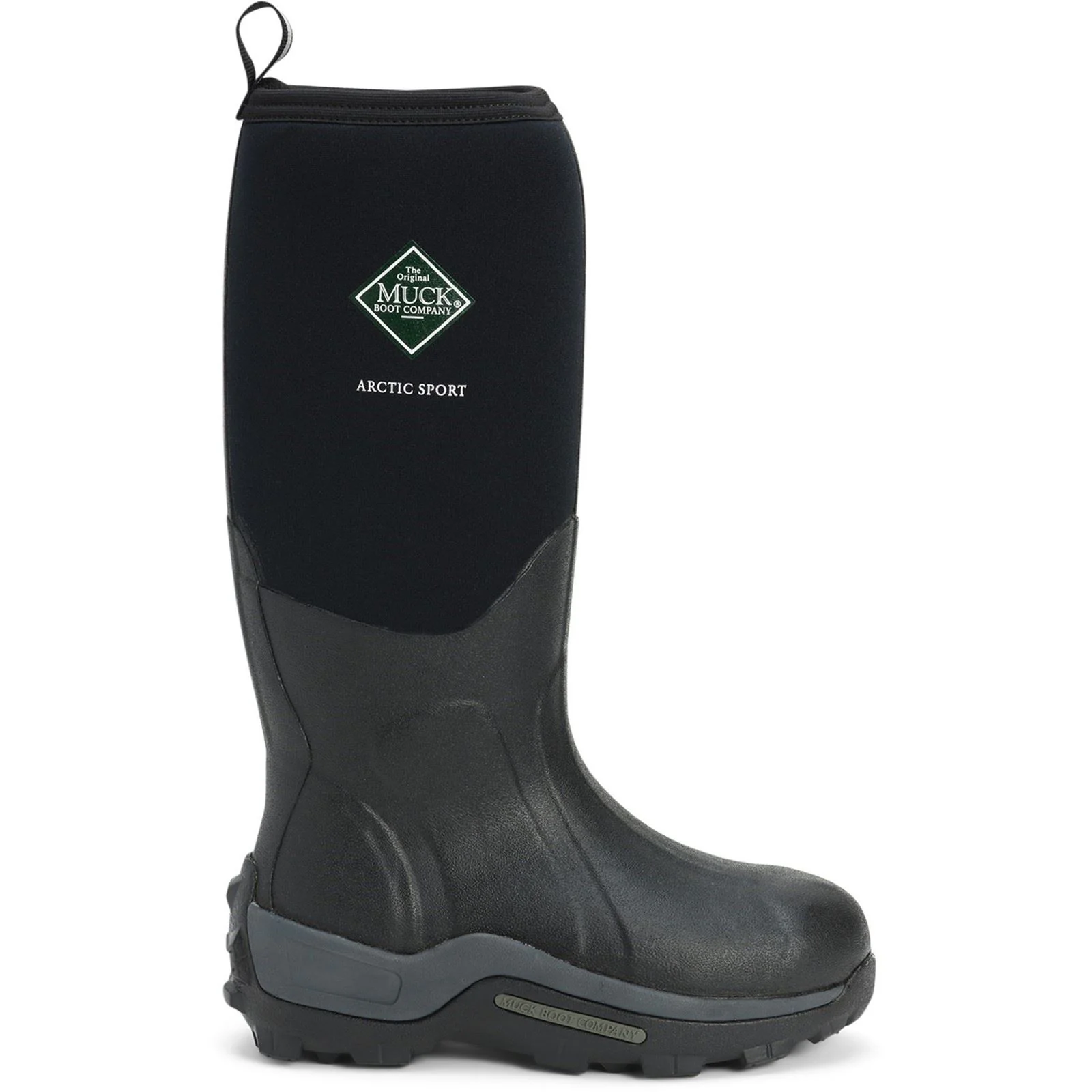 Muck Boots Arctic Sport Pull On Wellington Boot in Black/Black - Image 5