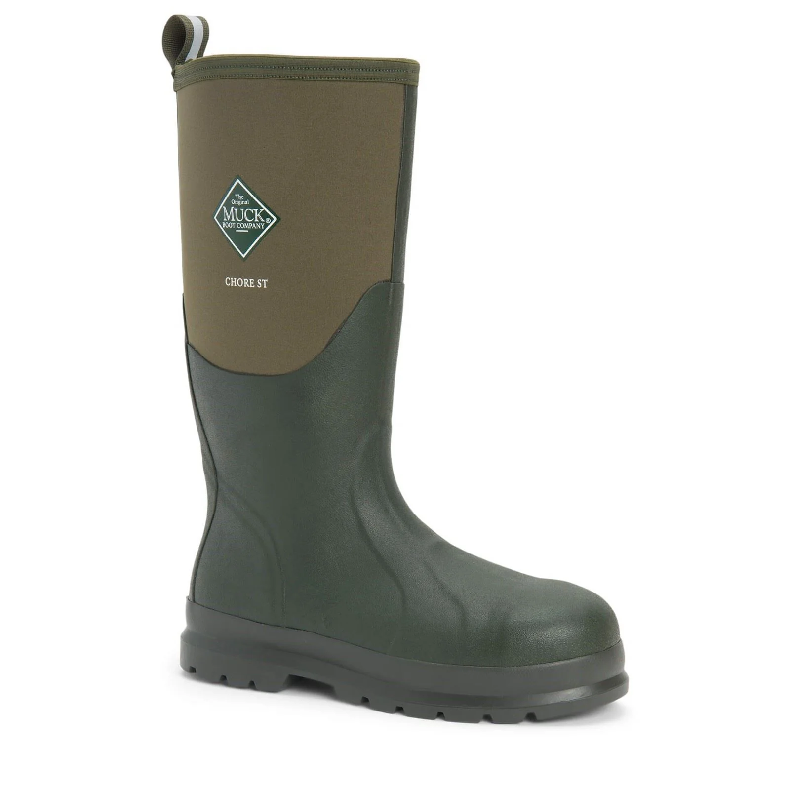 Muck Boots Chore Classic Hi Steel Cap Synthetic Moss Wellington Boots - Image 9