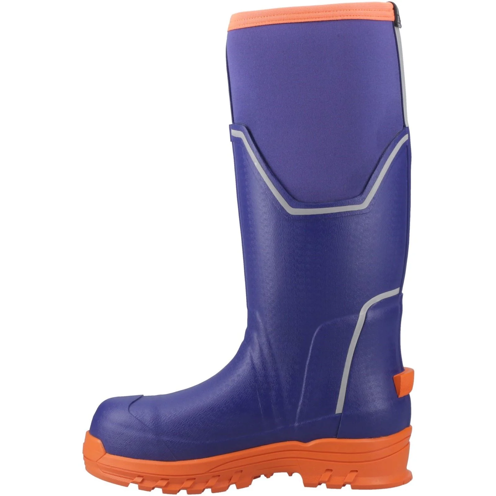 Muck Boots Grit S5 Rubber Women's Blue/Orange Wellington Boots - Image 4