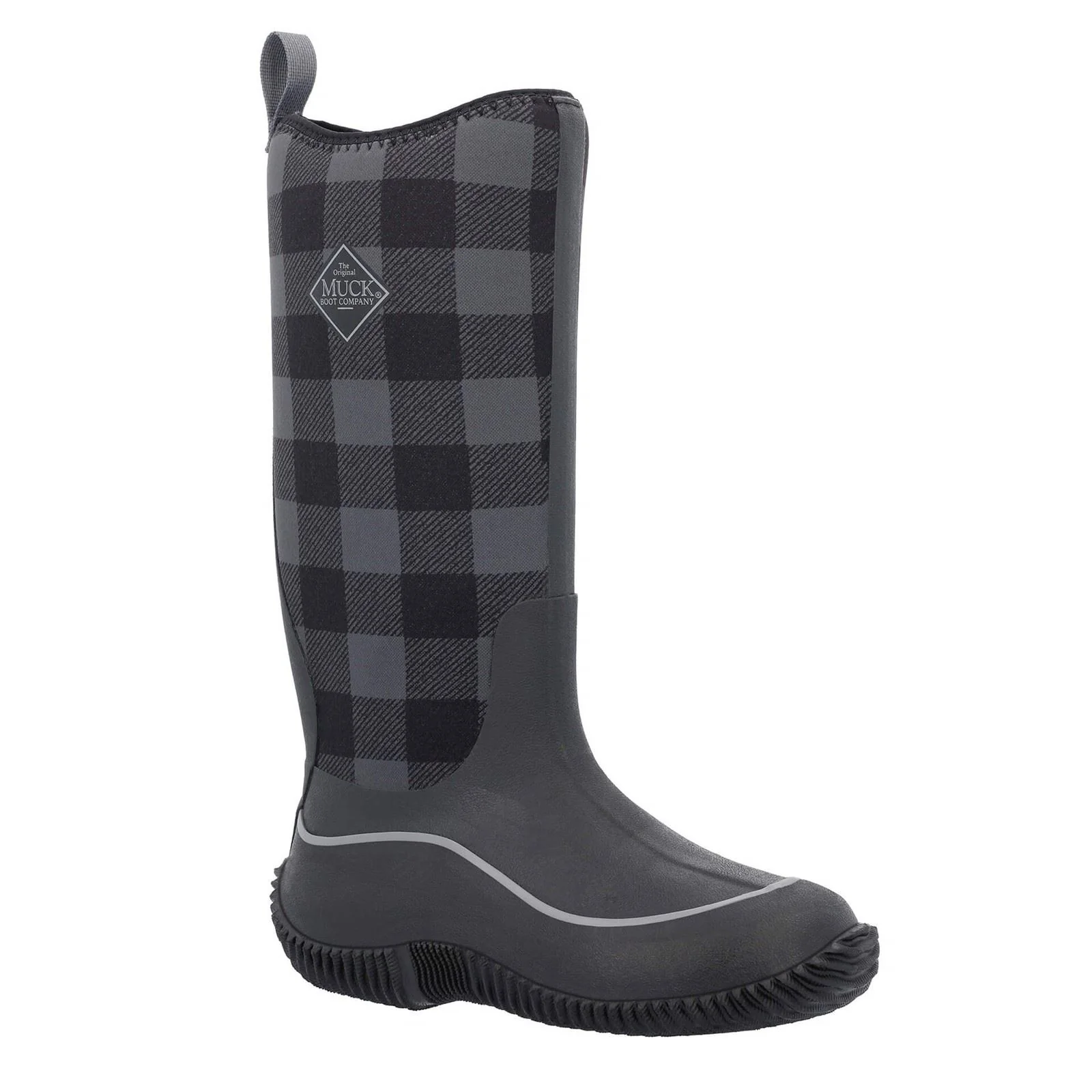 Muck Boots Women's Hale Wellington in Black/Grey Plaid - Image 9