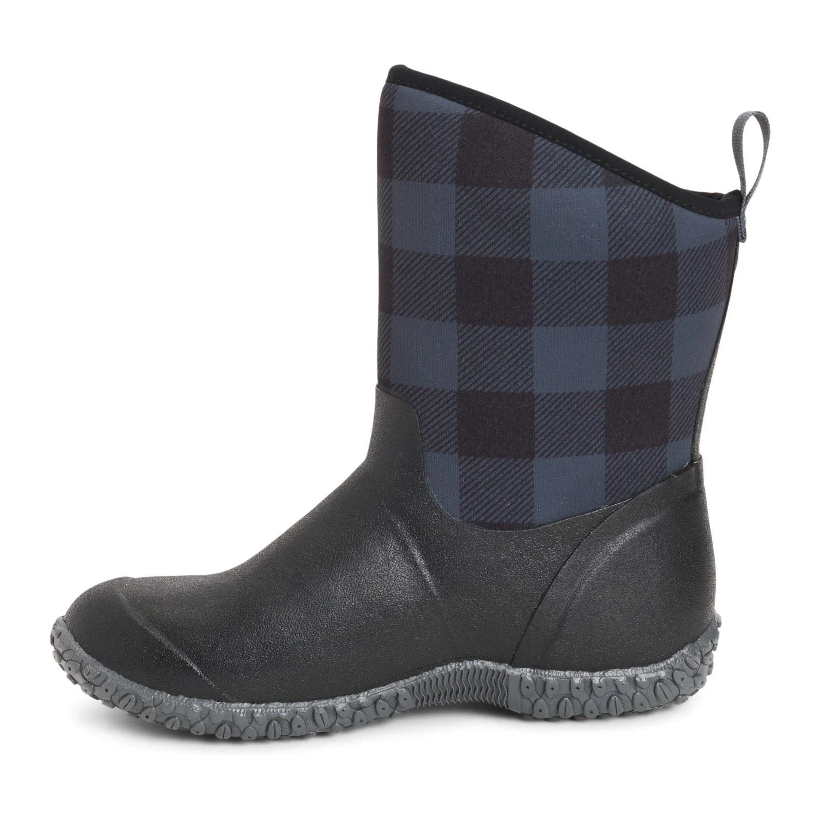 Muck Boots Women's Muckster II Mid Wellington in Black/Grey Plaid - Image 9