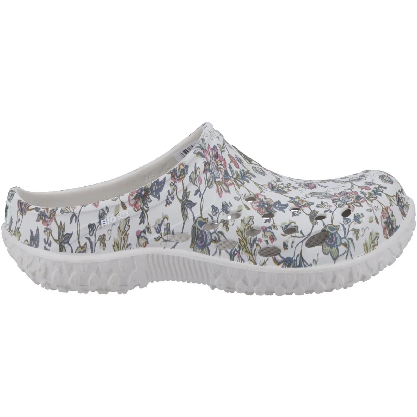 Muck Boots Women's Muckster Lite Clog in Light Grey/Floral Print - Image 6