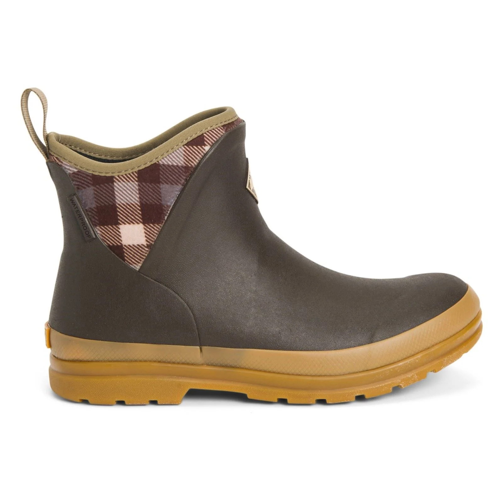 Muck Boots Women's Originals Ankle Wellingtons in Brown/Plaid/Gum - Image 5