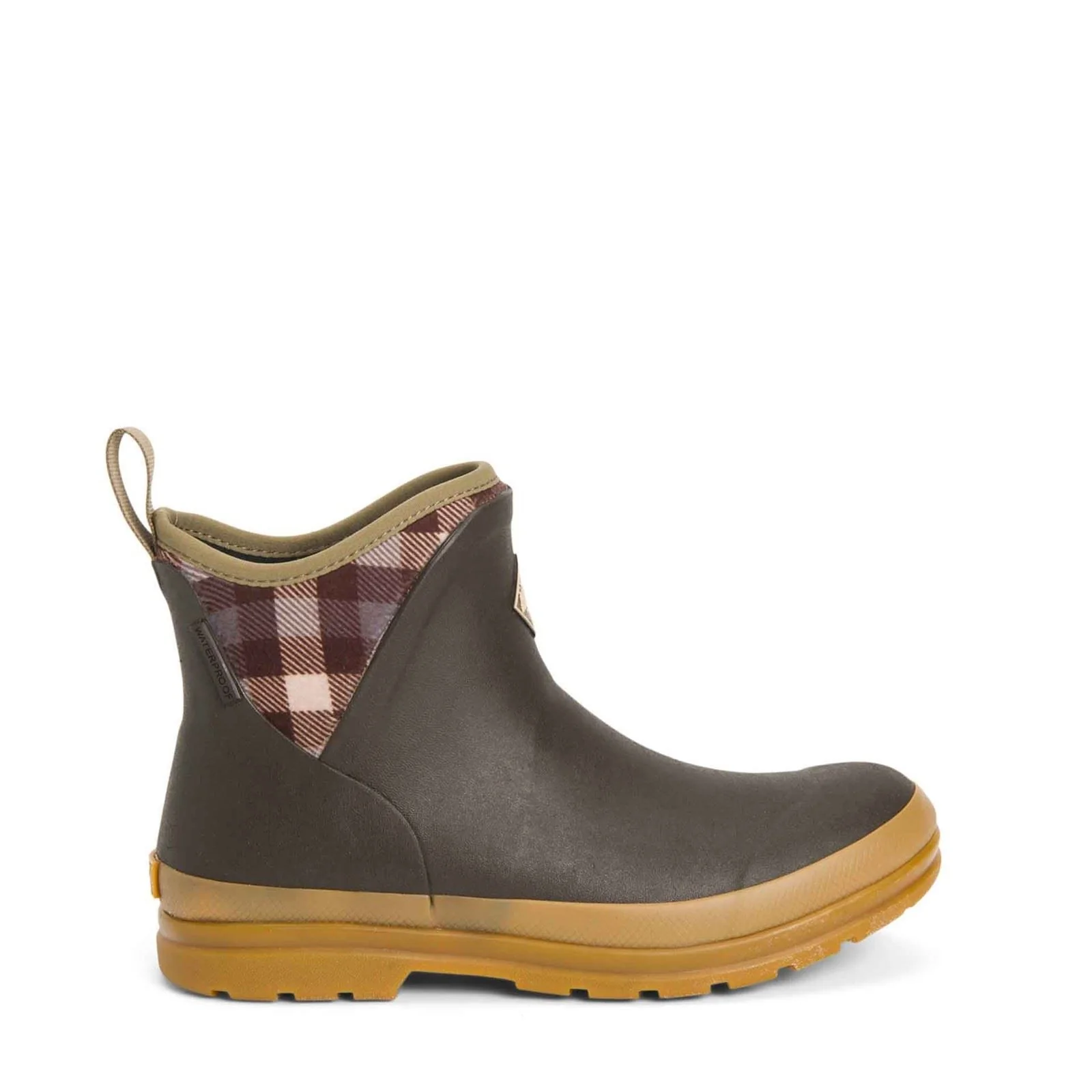 Muck Boots Women's Originals Ankle Wellingtons in Brown/Plaid/Gum - Image 8
