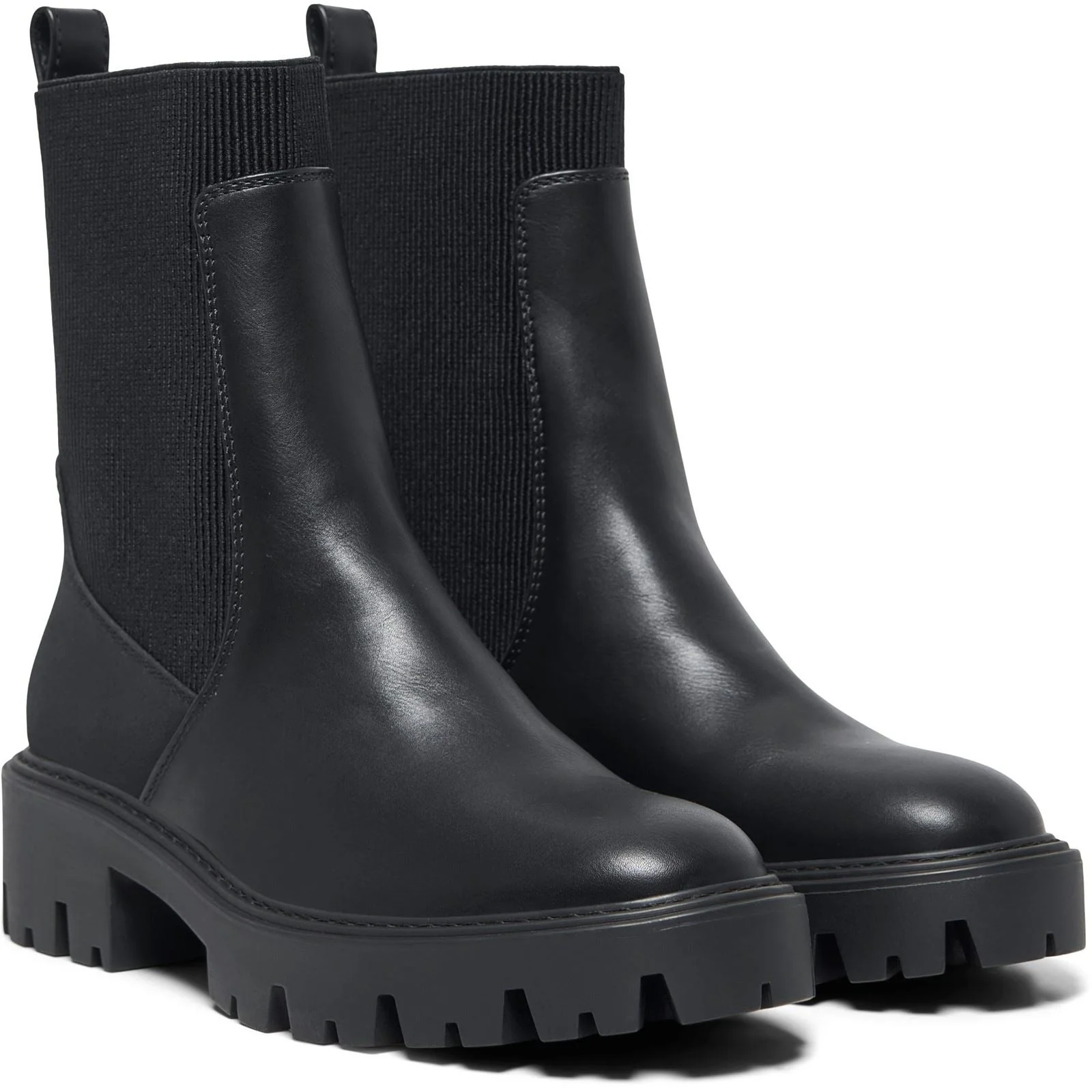 ONLY BETTY-7 Polyester Blend Women's Black Heeled Ankle Boots