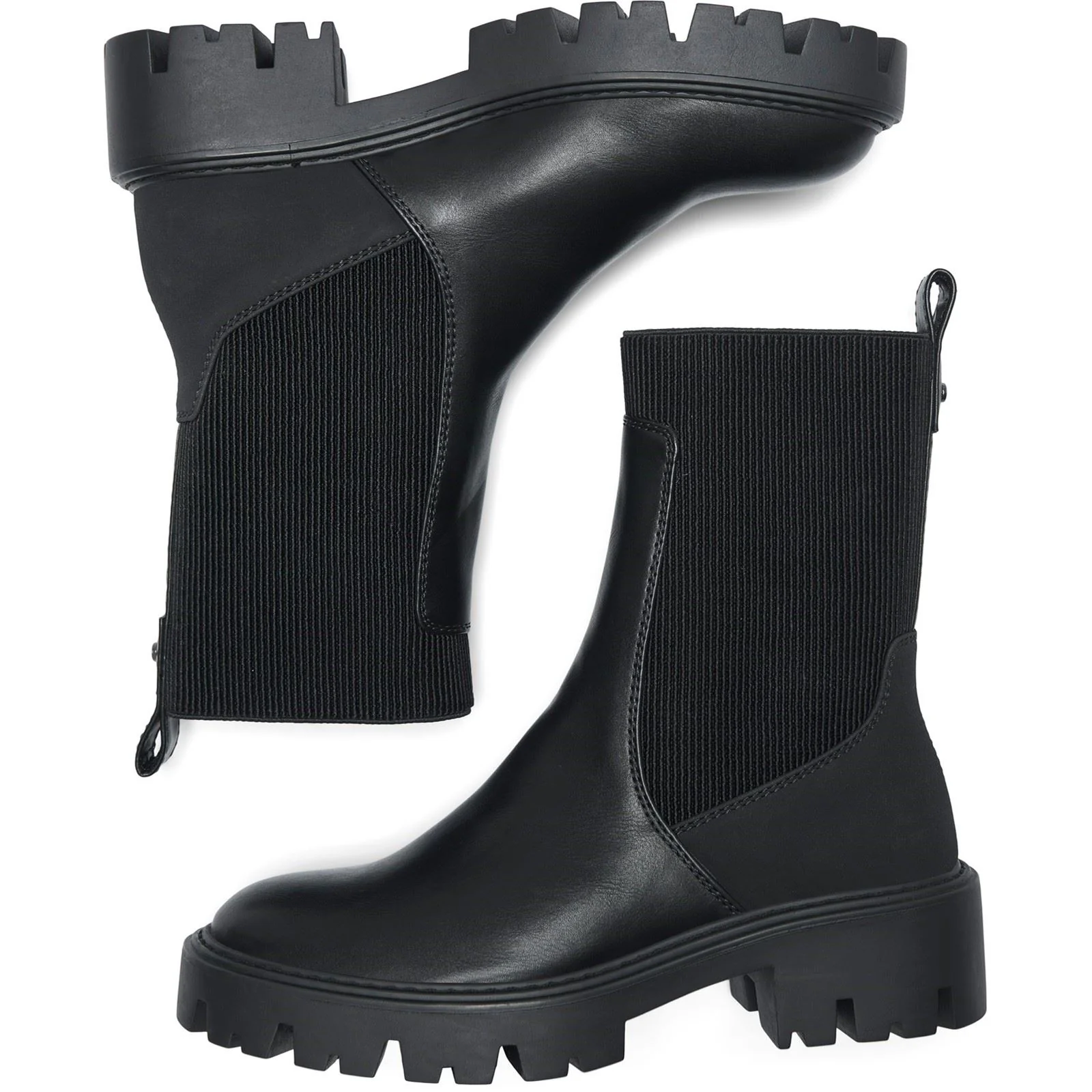 ONLY BETTY-7 Polyester Blend Women's Black Heeled Ankle Boots - Image 3