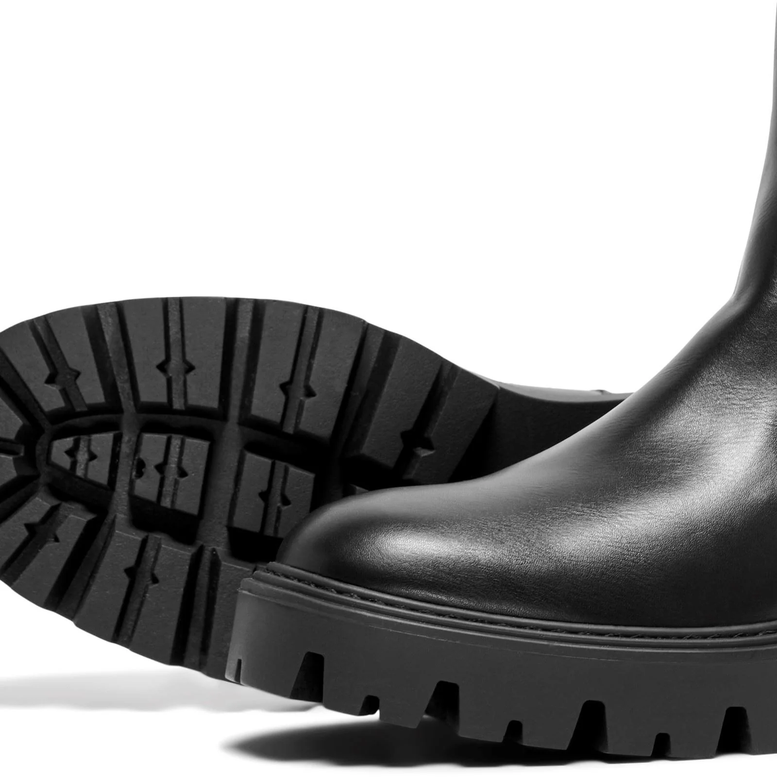 ONLY BETTY-9 WARM LINED Polyurethane Women's Black Heeled Ankle Boots - Image 5