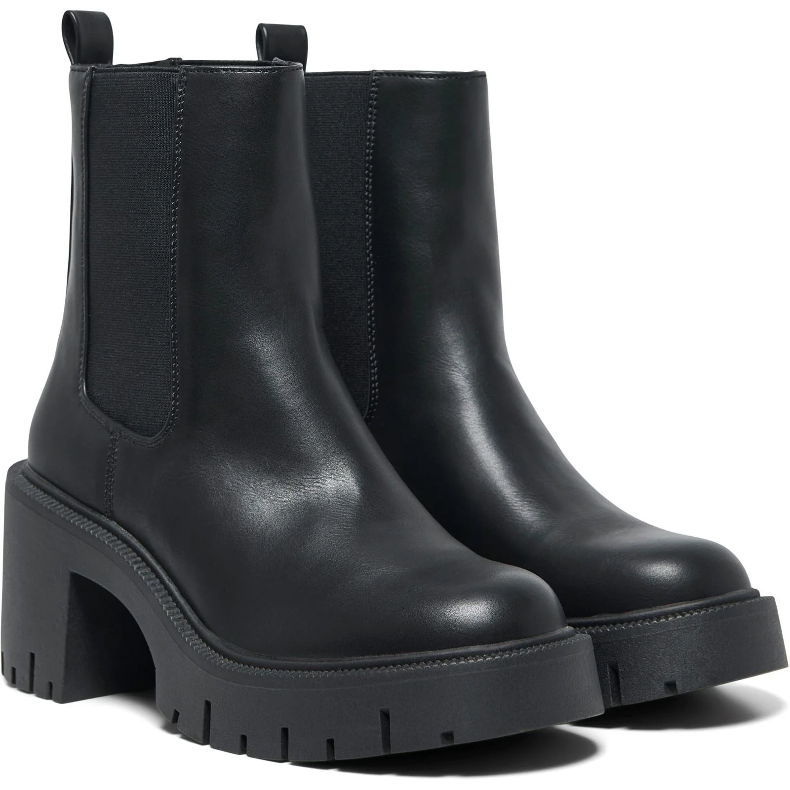 ONLY BLUEBELL-1 Polyurethane Women's Black Heeled Ankle Boots