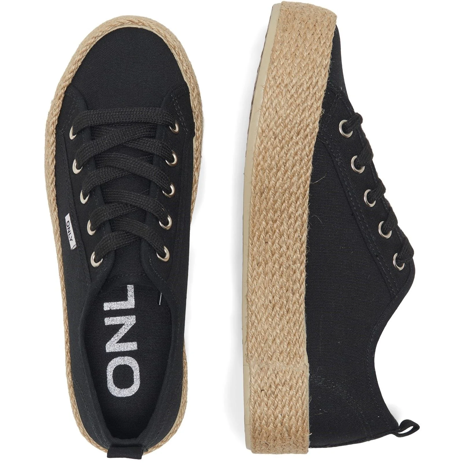 ONLY IDA-1 Cotton Women's Black Trainers - Image 3