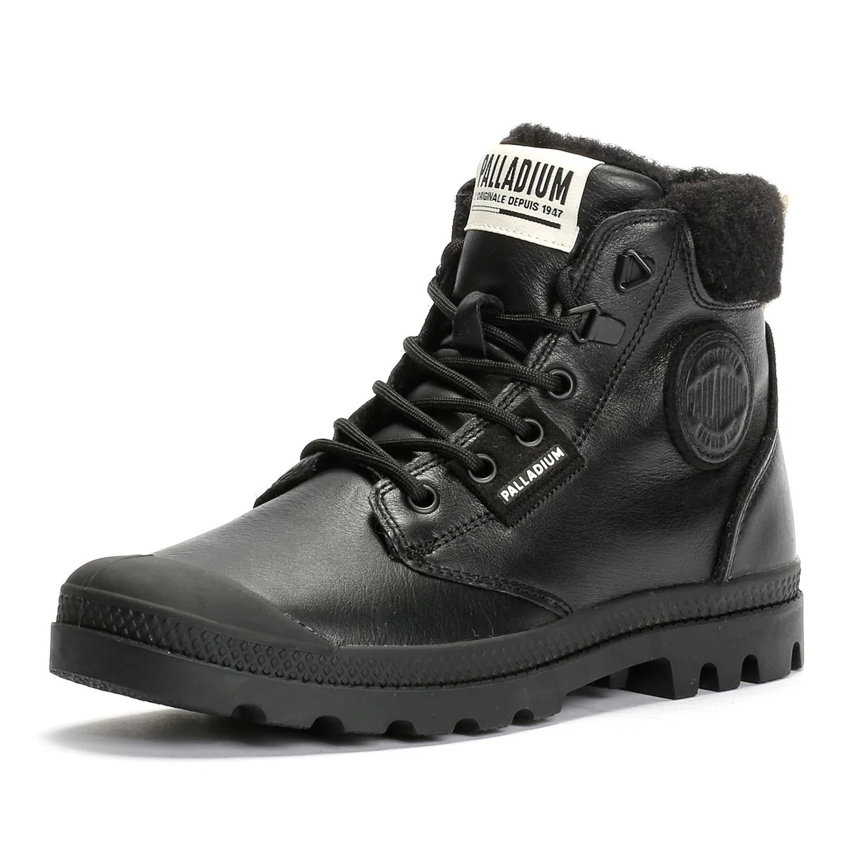 Palladium Pampa HI Snow Warm Leather Women's Black Boots - Image 3