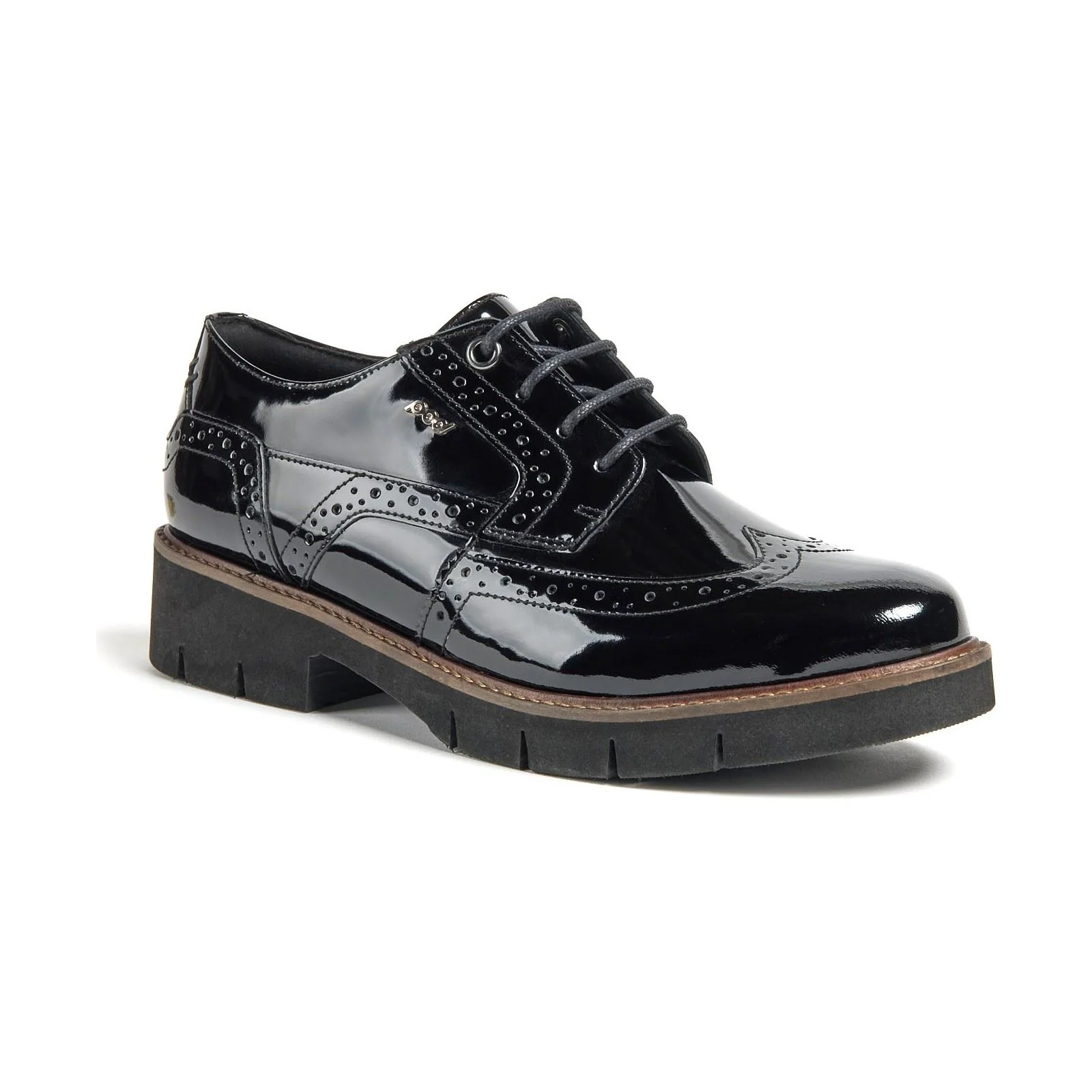 Pod Kacey Leather Women's Black Brogues Shoes