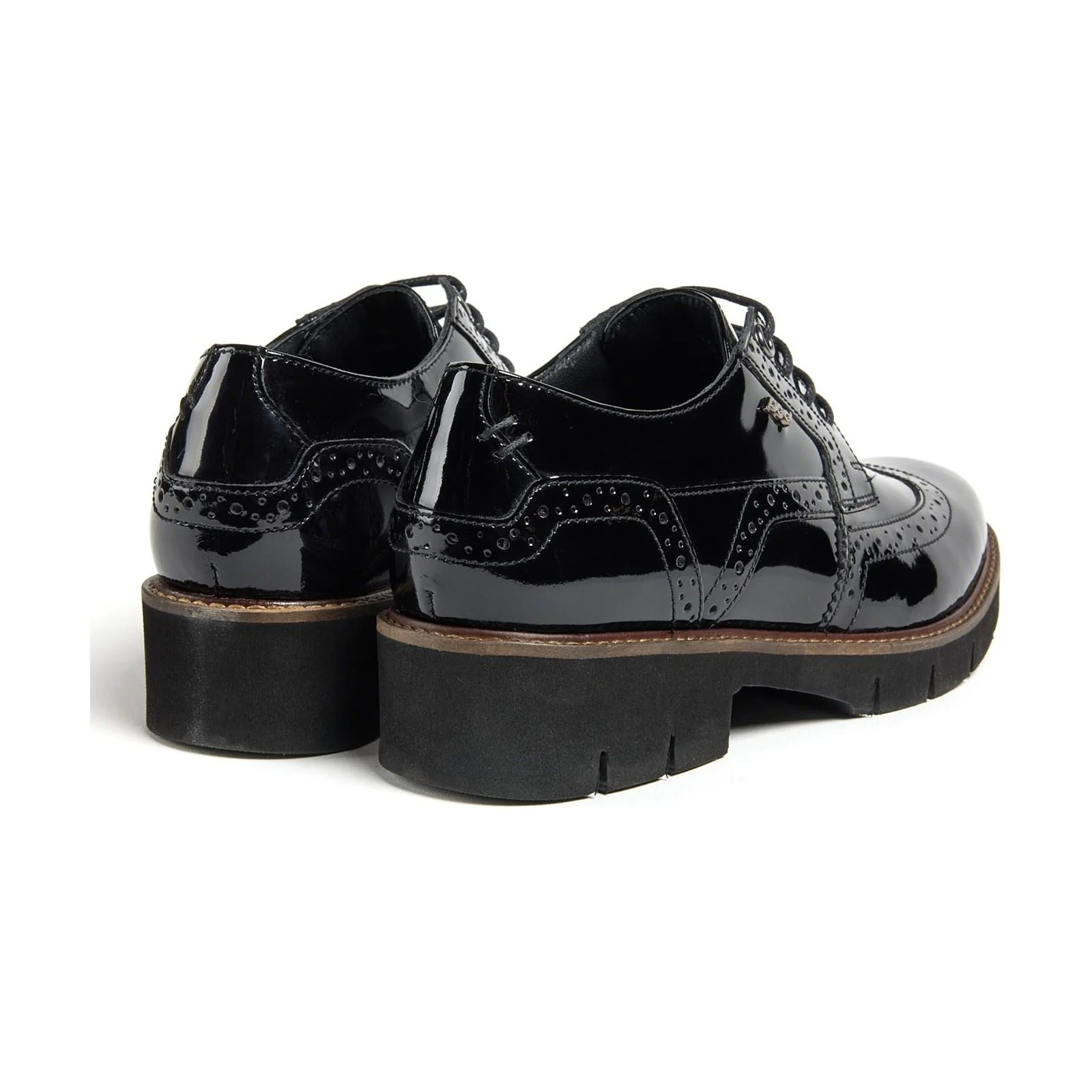 Pod Kacey Leather Women's Black Brogues Shoes - Image 2