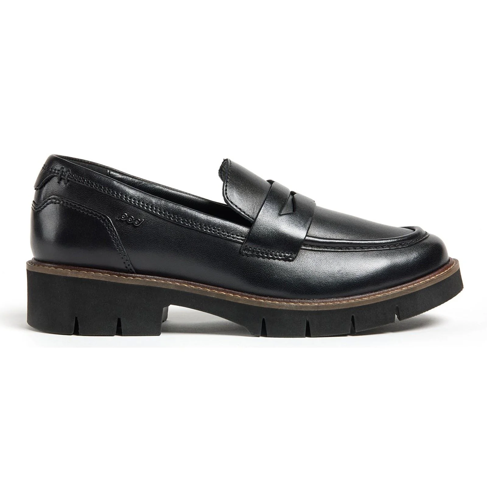 Pod Kaltin Leather Women's Black Loafers - Image 3
