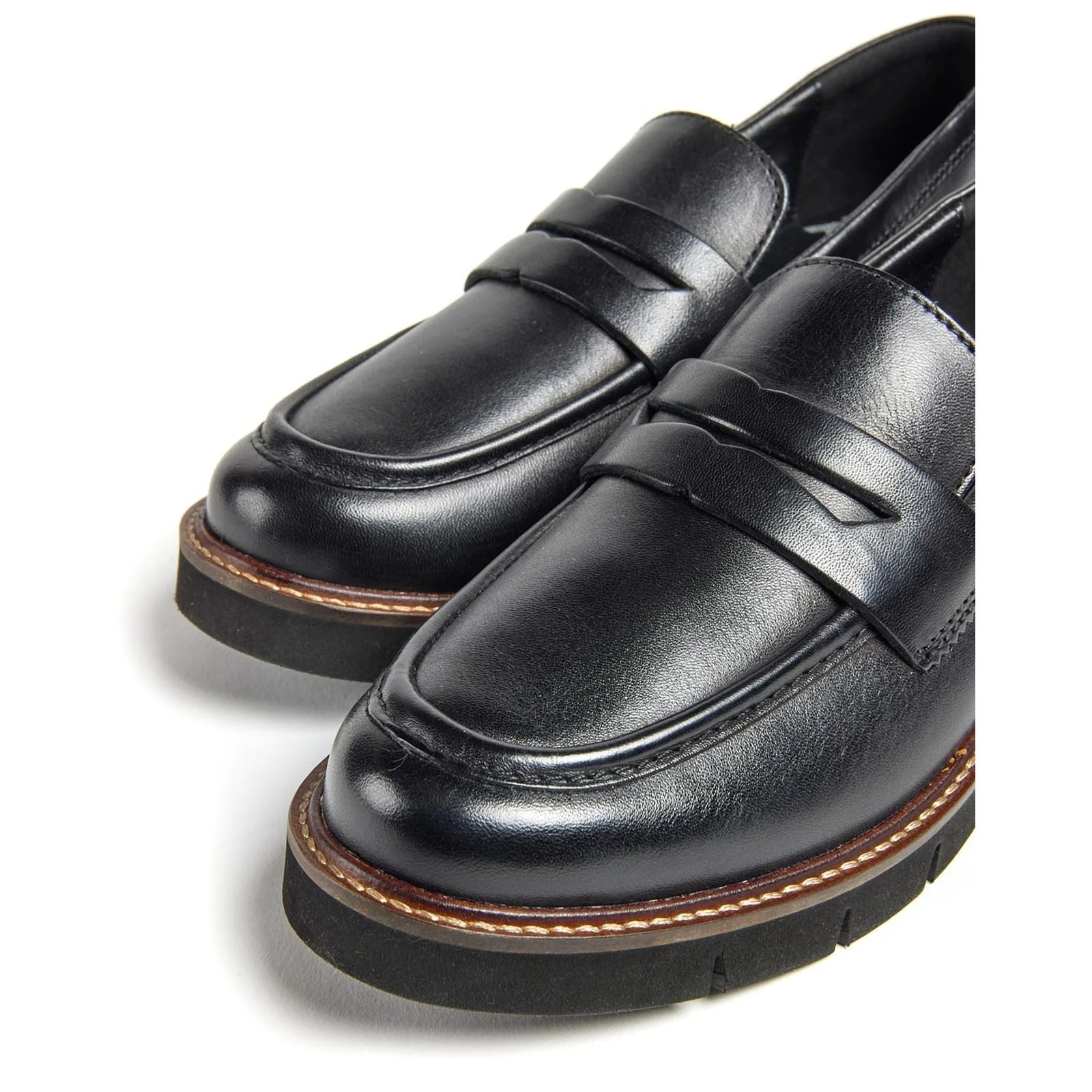 Pod Kaltin Leather Women's Black Loafers - Image 4