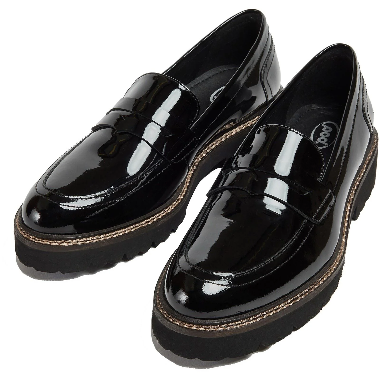 Pod Women's Kenny Loafers in Black Patent - Image 6