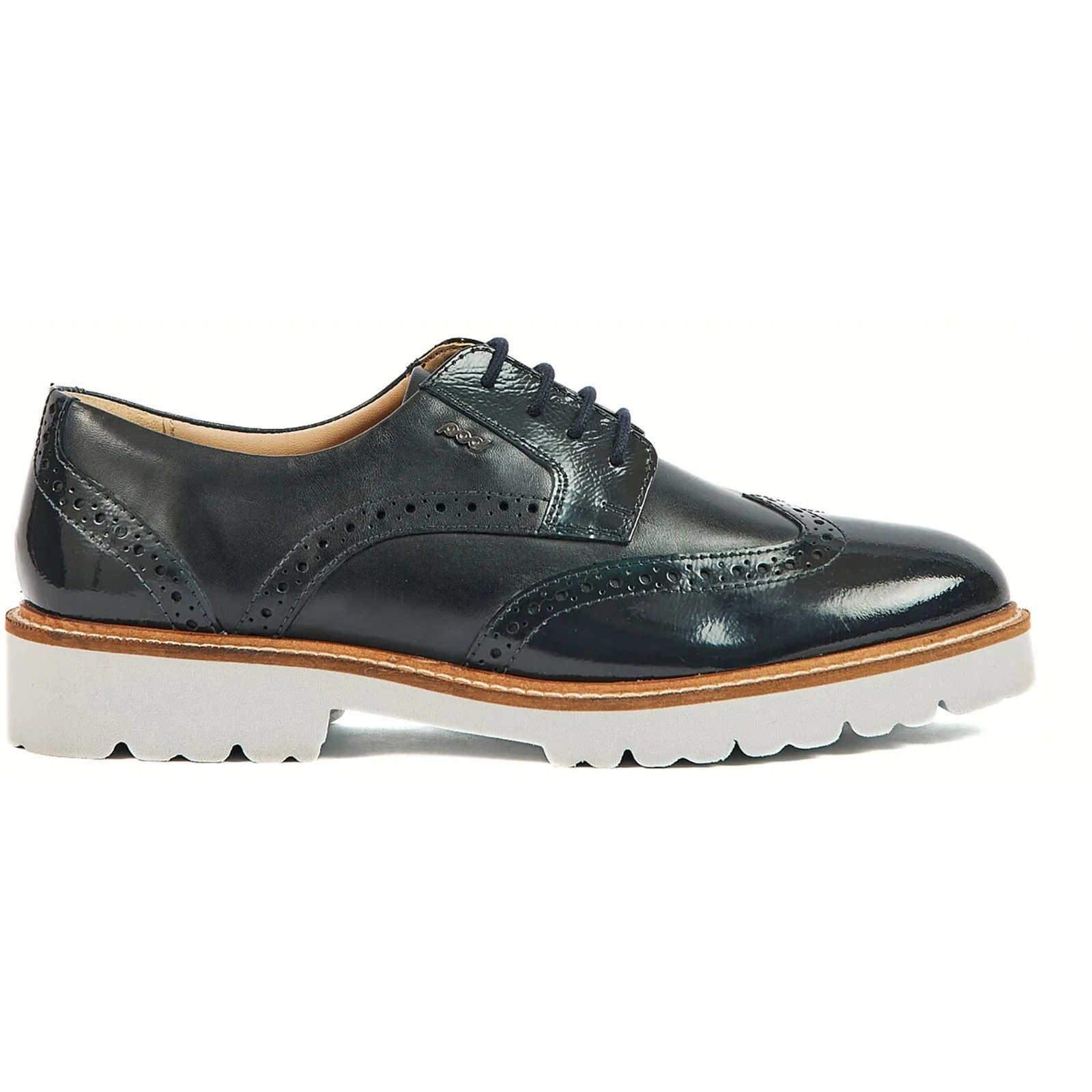 Pod Women's Kortney Brogues in Navy Patent - Image 4
