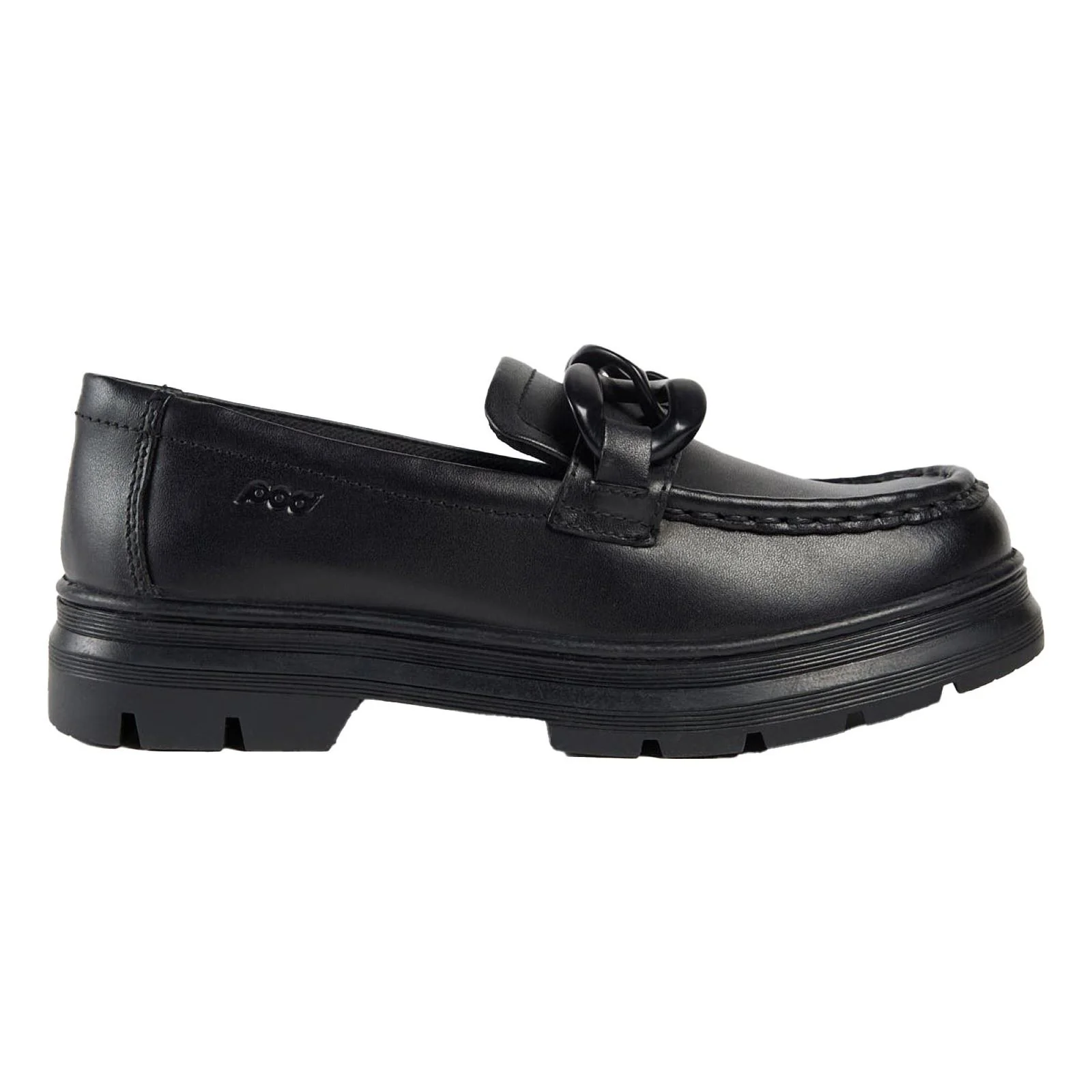 Pod Mina Leather Youth Black Loafers - Image 5