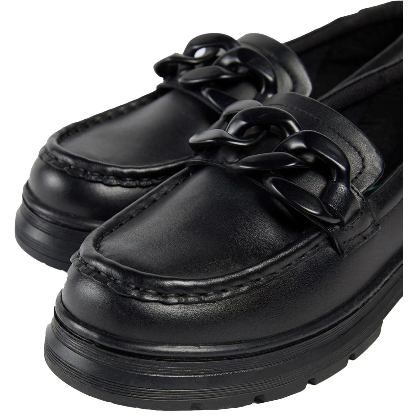 Pod Mina Leather Youth Black Loafers - Image 6