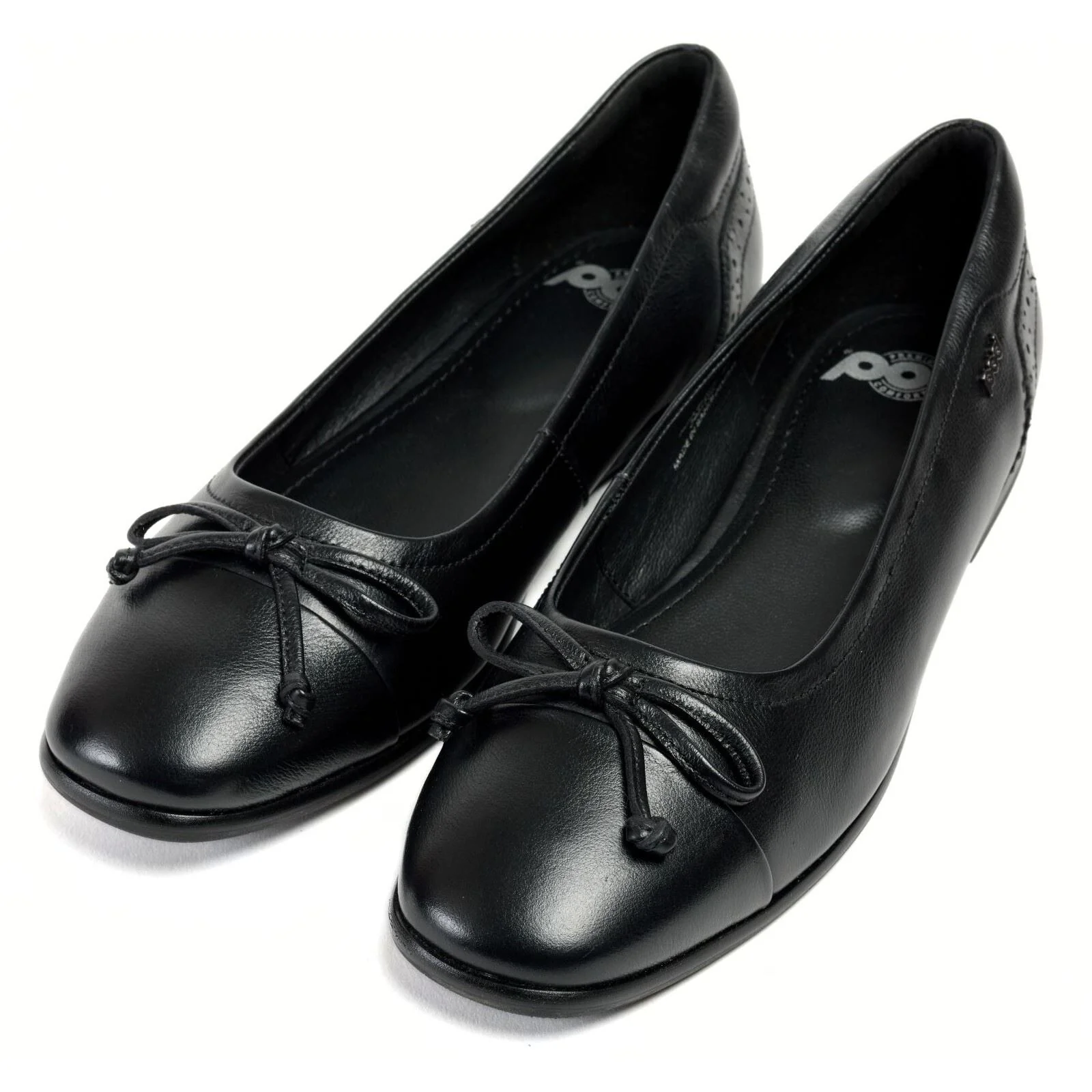 Pod Priya Leather Women's Black Flats - Image 5