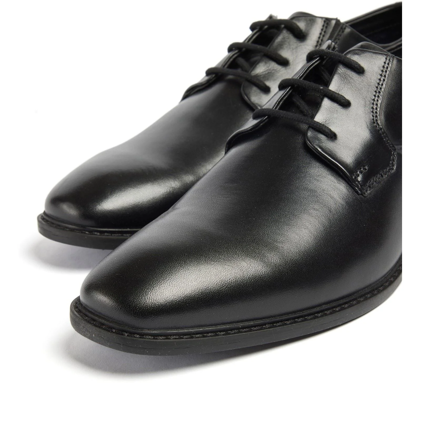 Pod Smyth Leather Men's Black Lace-Up Shoes - Image 5