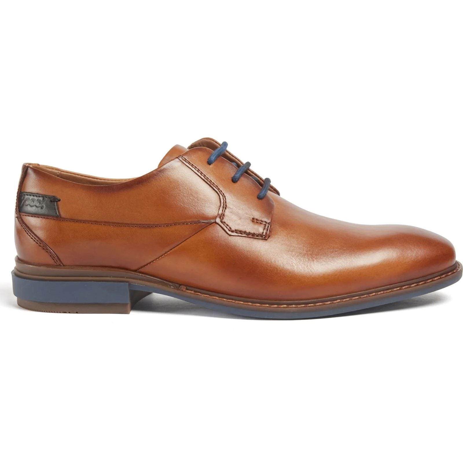 Pod Smyth Leather Men's Cognac Lace-Up Shoes - Image 4