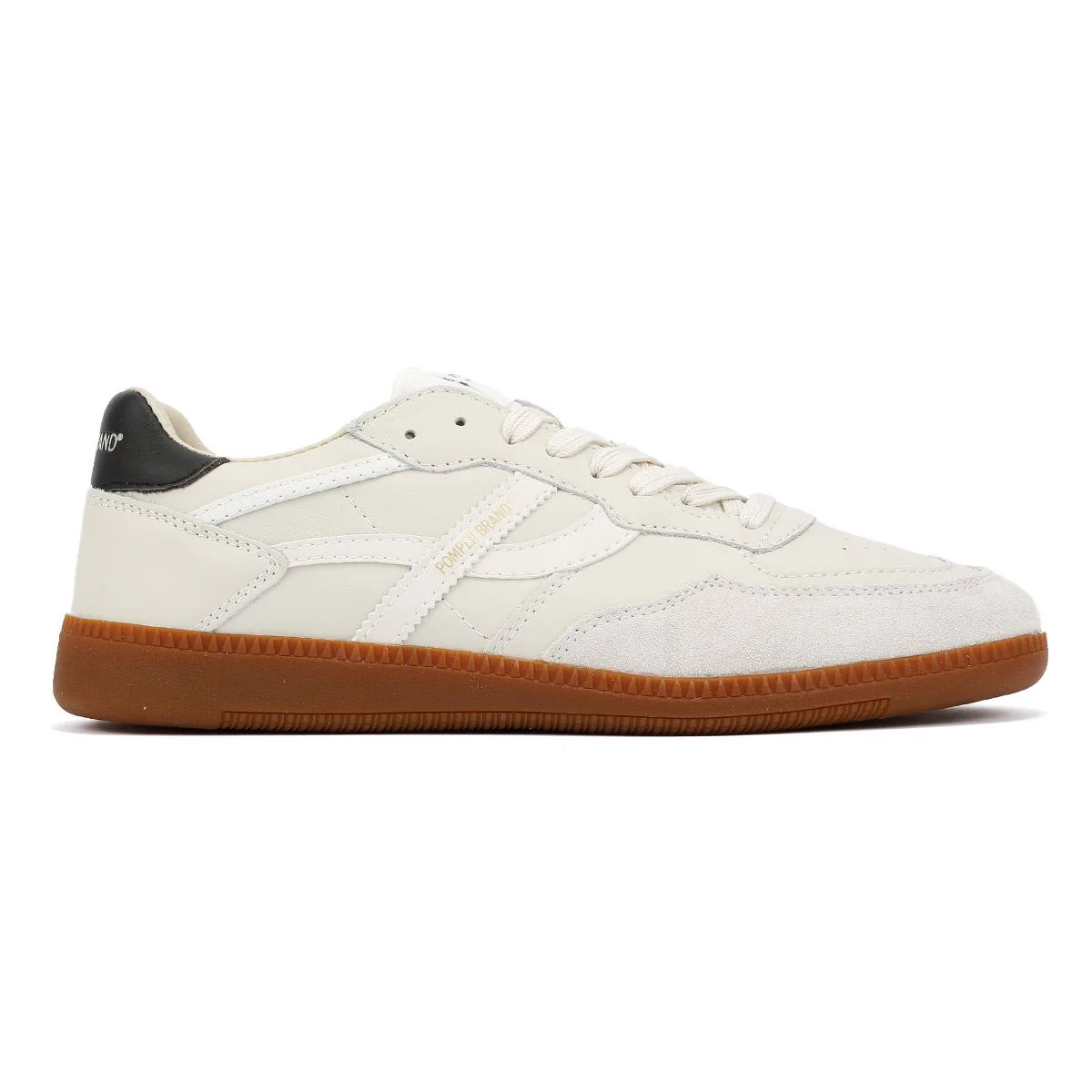 Pompeii Elan Sala Leather Men's Ecru Trainers - Image 5
