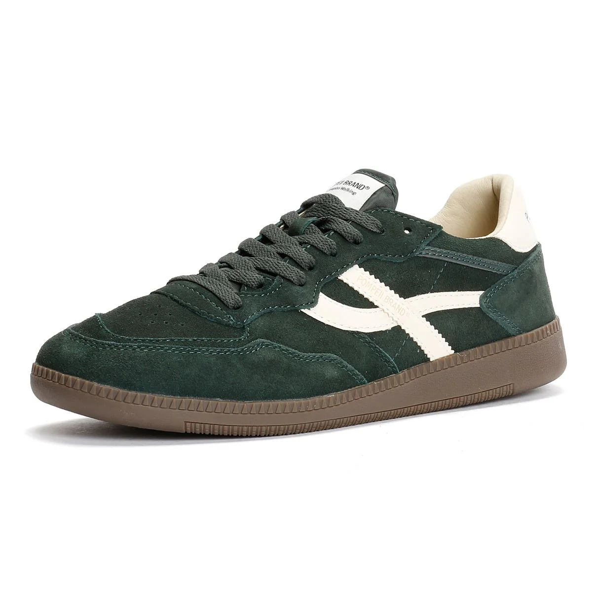 Pompeii Elan Sala Suede Men's Forest/Ecru Trainers - Image 3