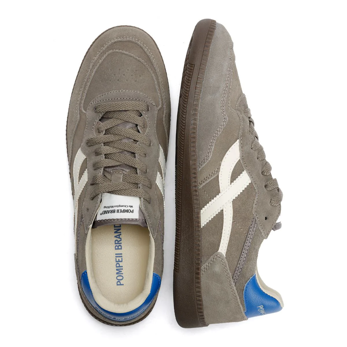 Pompeii Elan Sala Suede Men's Grey Sky Trainers - Image 8