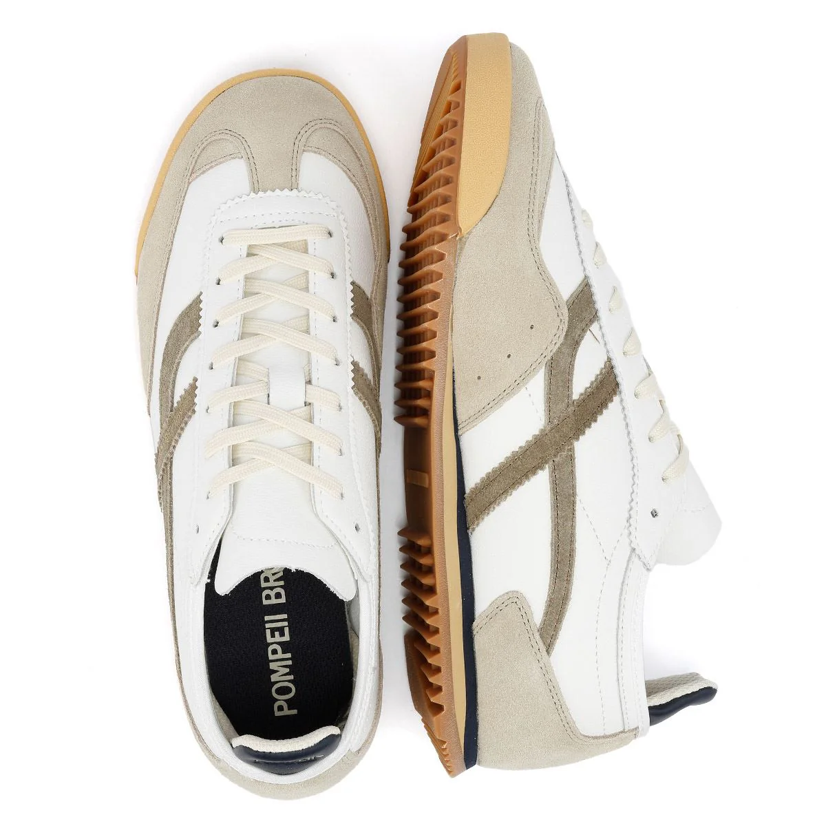 Pompeii Kite Men's Ecru/Khaki Trainers - Image 8