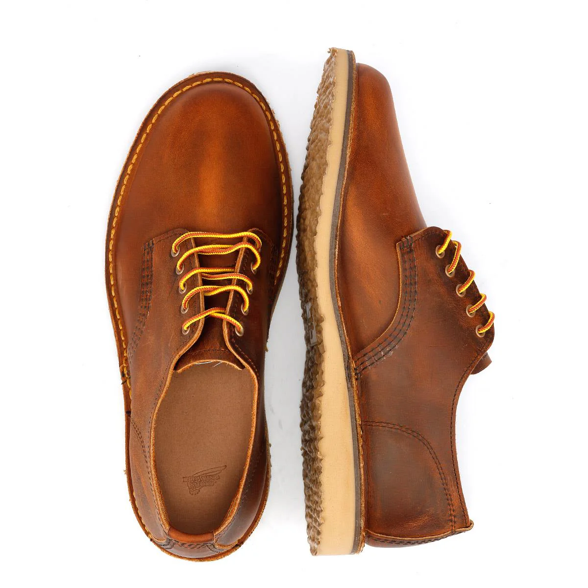 Red Wing Weekender Oxford Rough & Tough Leather Men's Copper Lace-Up Shoes - Image 8