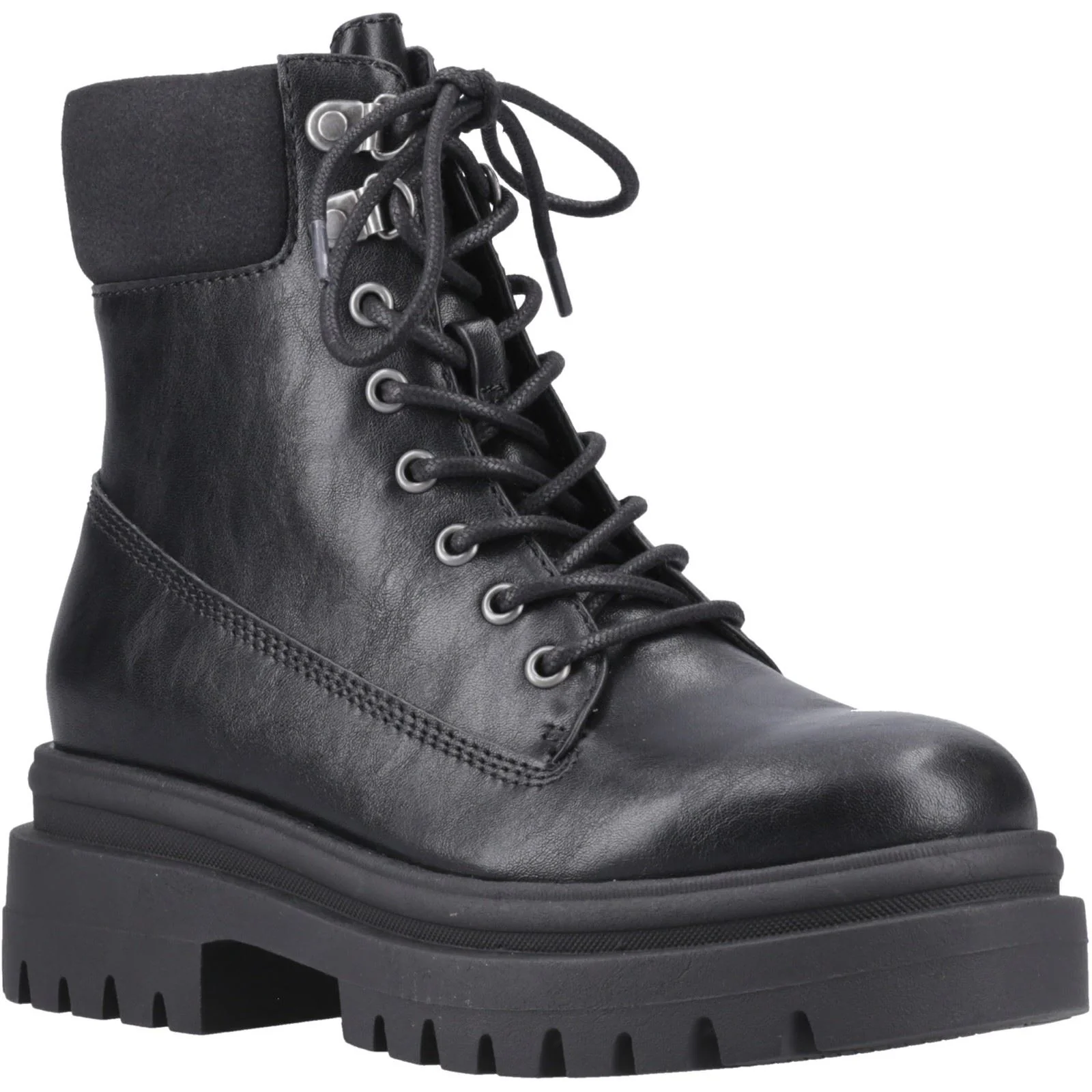 Rocket Dog Danie Faux Leather Women's Black Heeled Mid Calf Boots