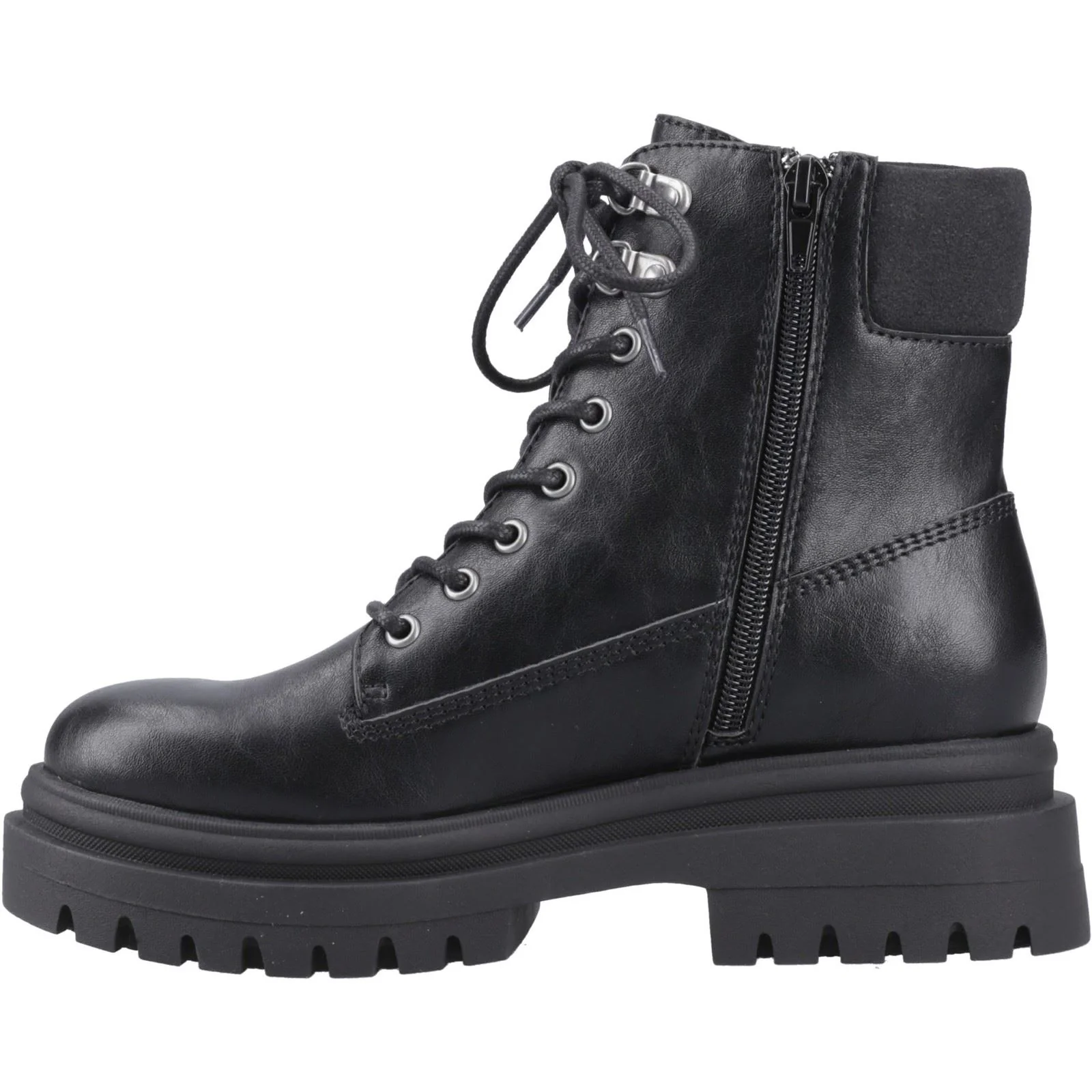 Rocket Dog Danie Faux Leather Women's Black Heeled Mid Calf Boots - Image 4
