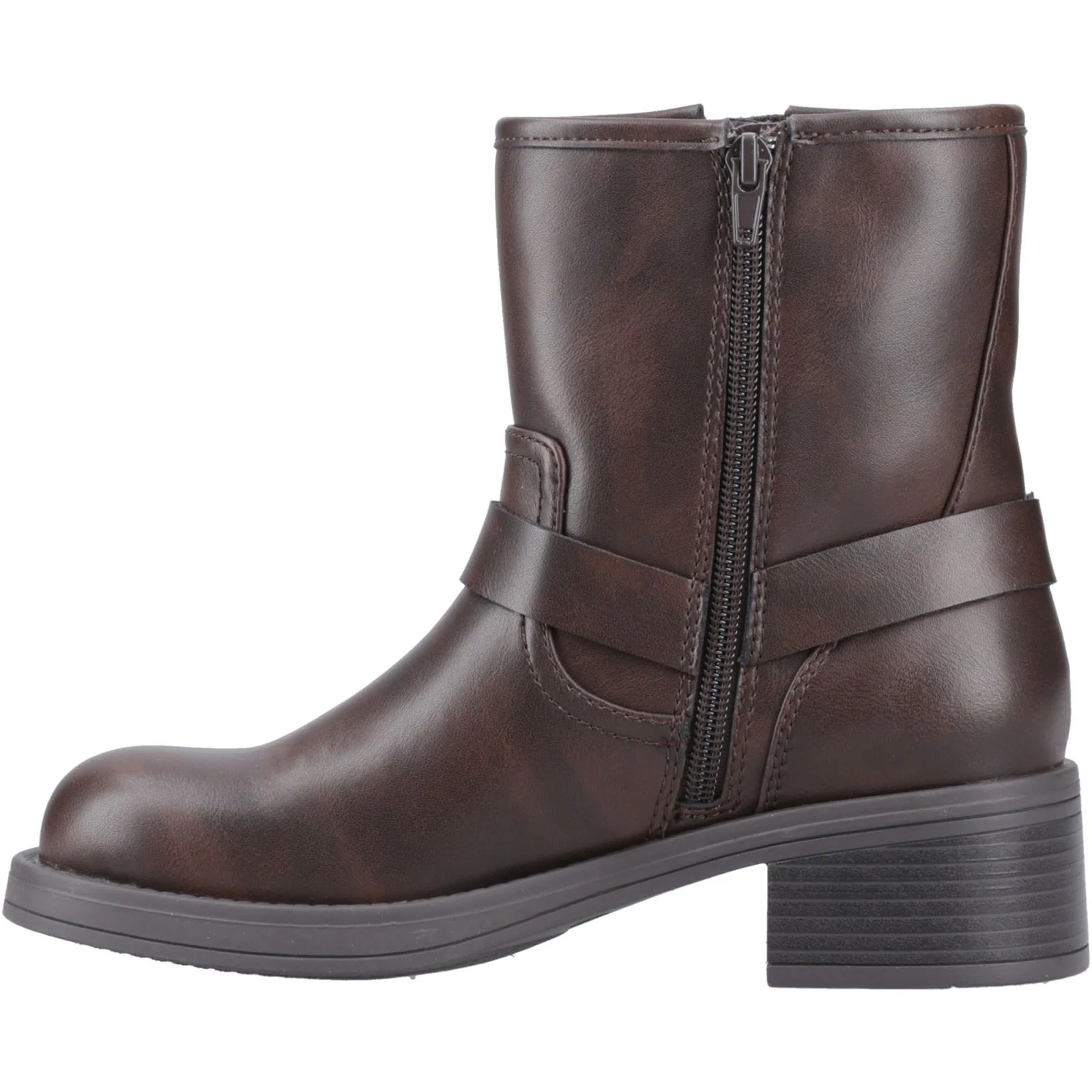 Rocket Dog Nino Faux Leather Women's Brown Heeled Ankle Boots - Image 4