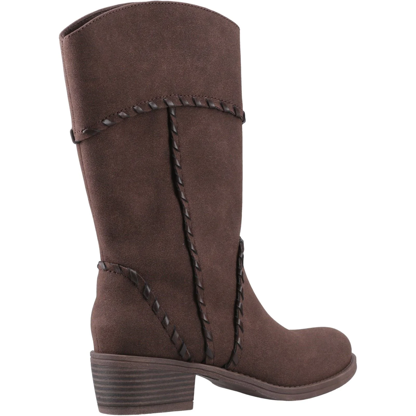 Rocket Dog Rowdy Faux Leather Women's Dark Brown Heeled Mid Calf Boots - Image 2