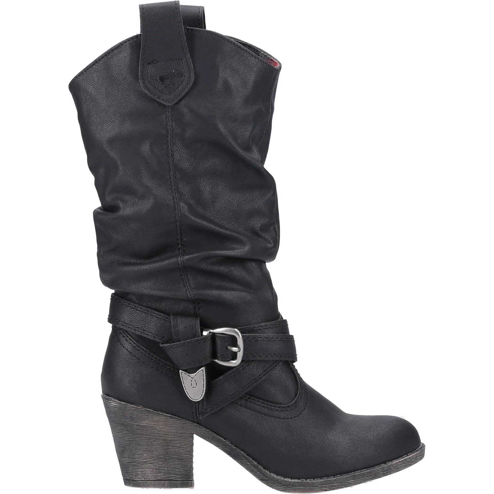 Rocket Dog Women's Sidestep Mid-Calf Western Boot in Black - Image 4