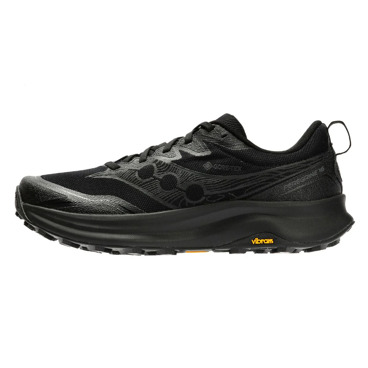 Saucony Peregrine 16 GTX Men's Triple Black Trainers - Image 6