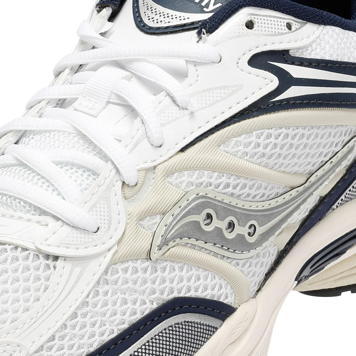 Saucony ProGrid Omni 9 White/Navy Trainers - Image 7