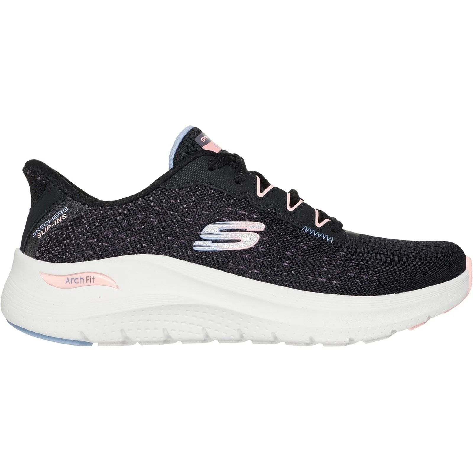 Skechers Arch Fit 2.0 Fresh Pace Textile Women's Black/Multi Trainers - Image 5