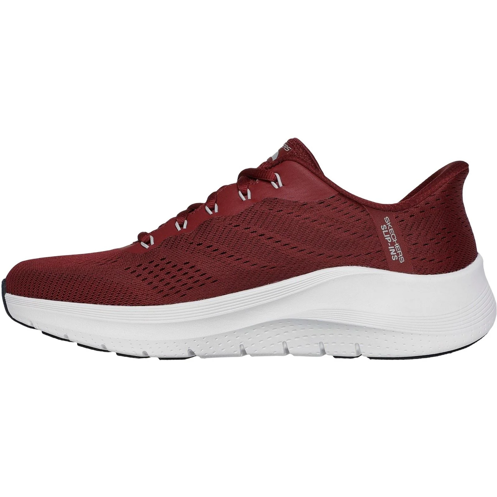 Skechers Arch Fit 2.0 Lestur Textile Men's Burgundy Trainers - Image 4