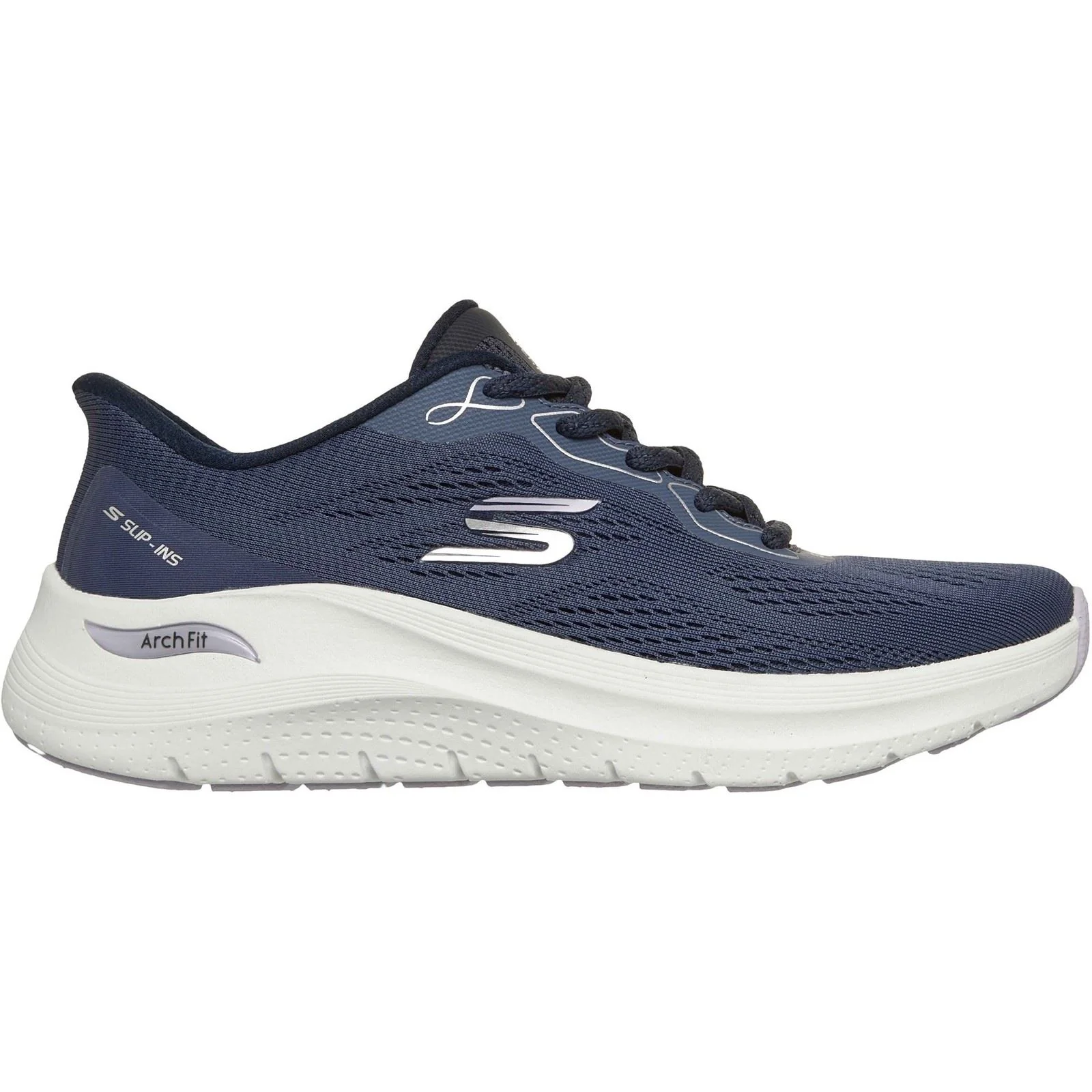 Skechers Arch Fit 2.0 Polyester Women's Navy Trainers - Image 5