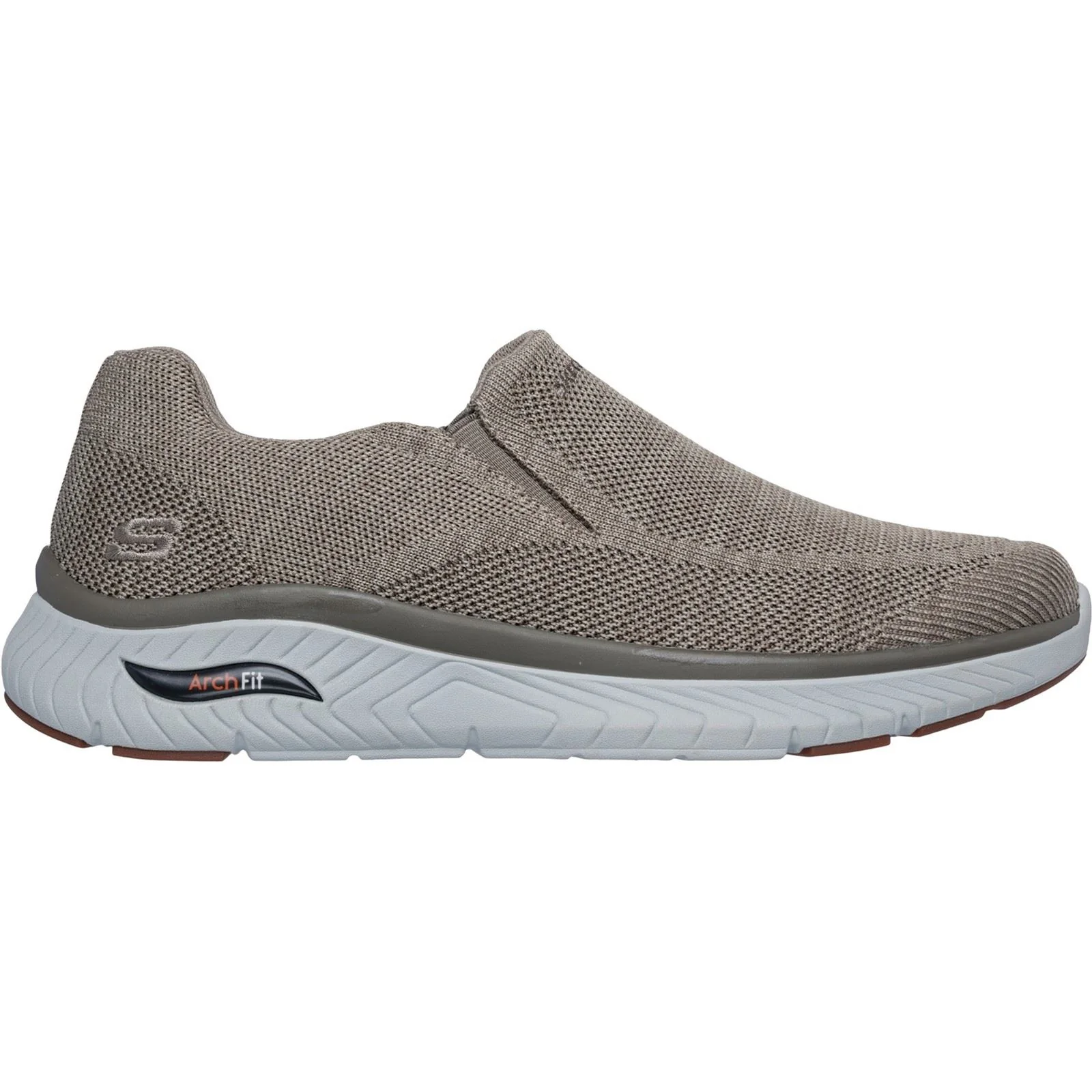 Skechers Men's Arch Fit Crosser Locke Trainer in Taupe - Image 2