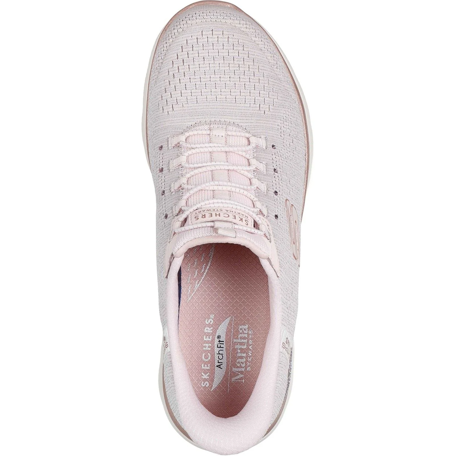 Skechers Arch Fit Summits - Soft Shimmer Textile Women's Light Pink Standard Trainers - Image 3