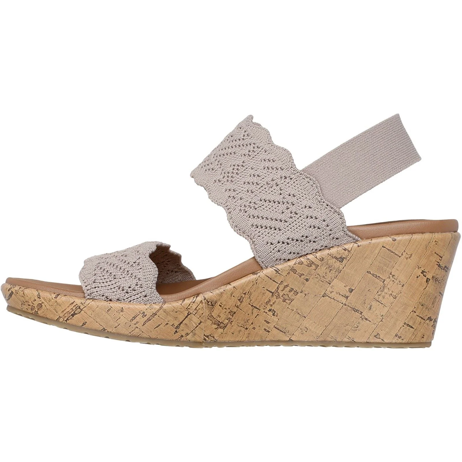 Skechers Beverlee Timeless Touch Textile Women's Taupe Sandals - Image 4