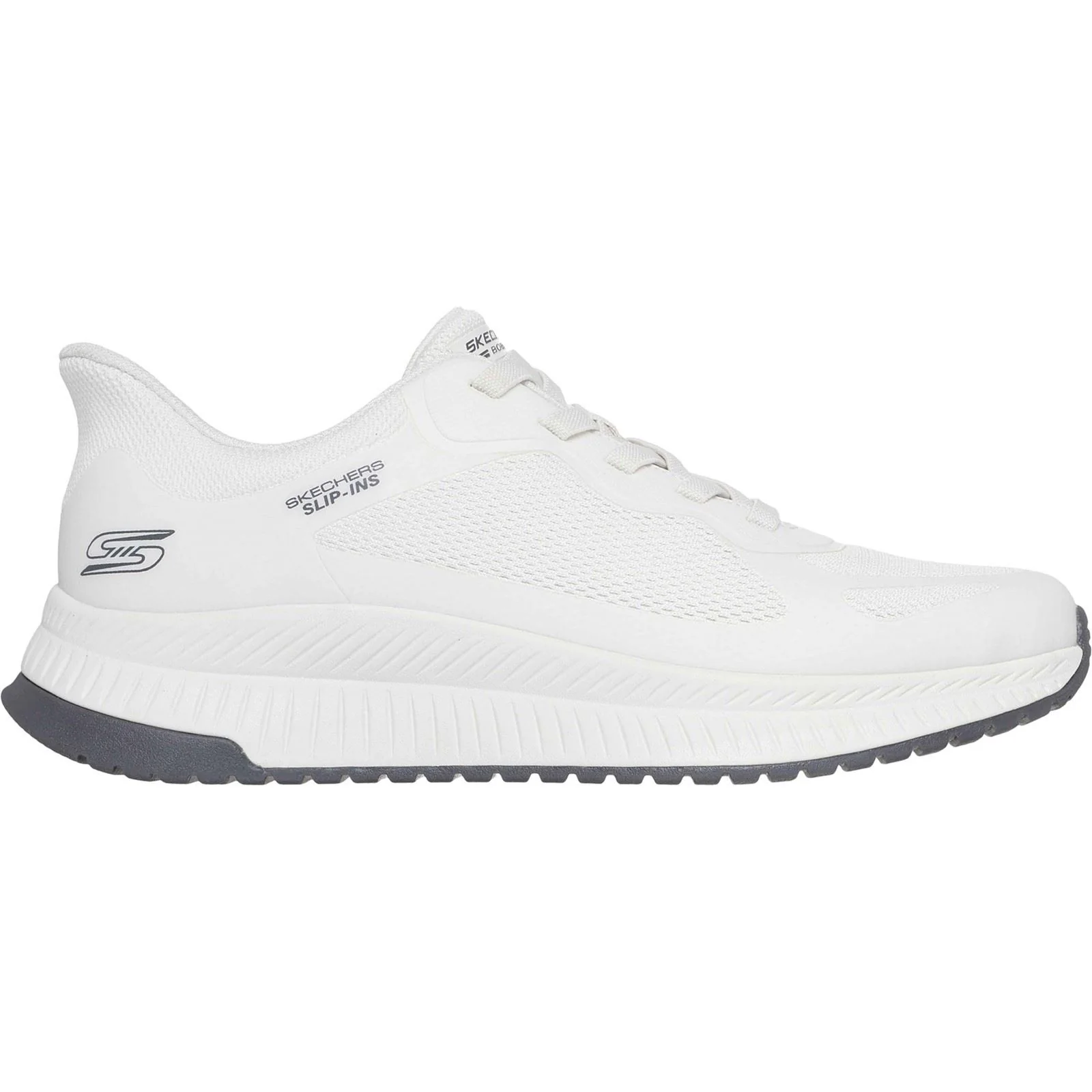 Skechers BOBS Sport Squad Chaos 4 Men's Off White Standard Trainers - Image 5