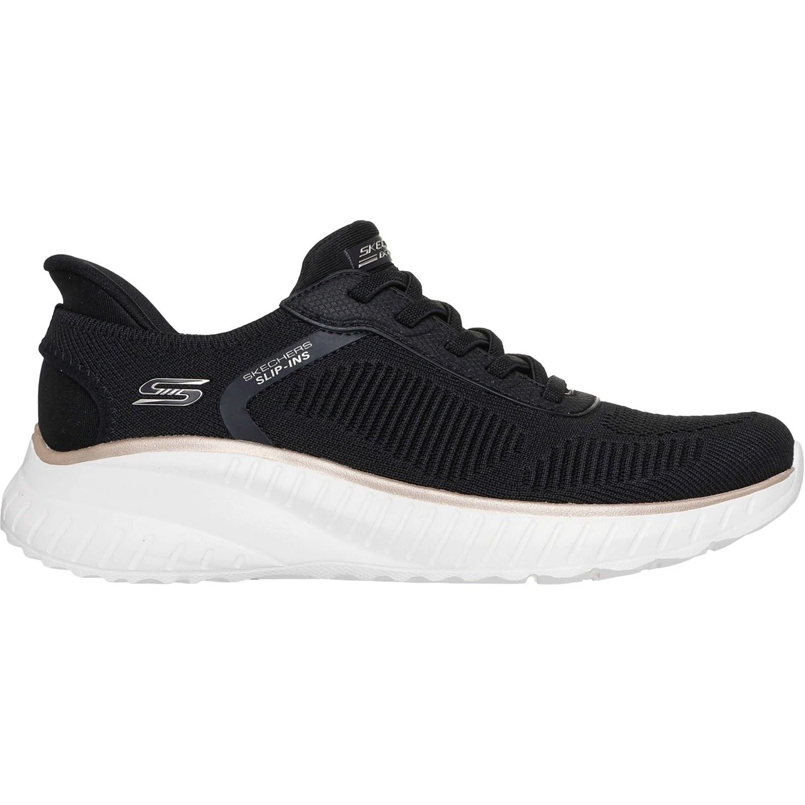 Skechers BOBS Sport Squad Chaos Textile Women's Black/Gold Standard Trainers - Image 5